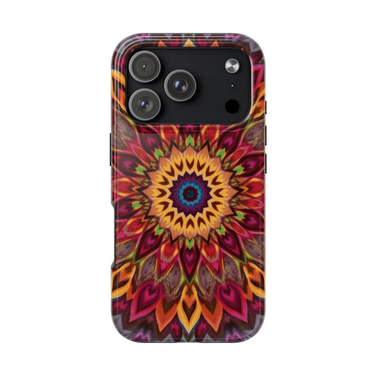 Vibrant Floral Mandala Tough Phone Case | Stylish and Durable Protection - for iPhone