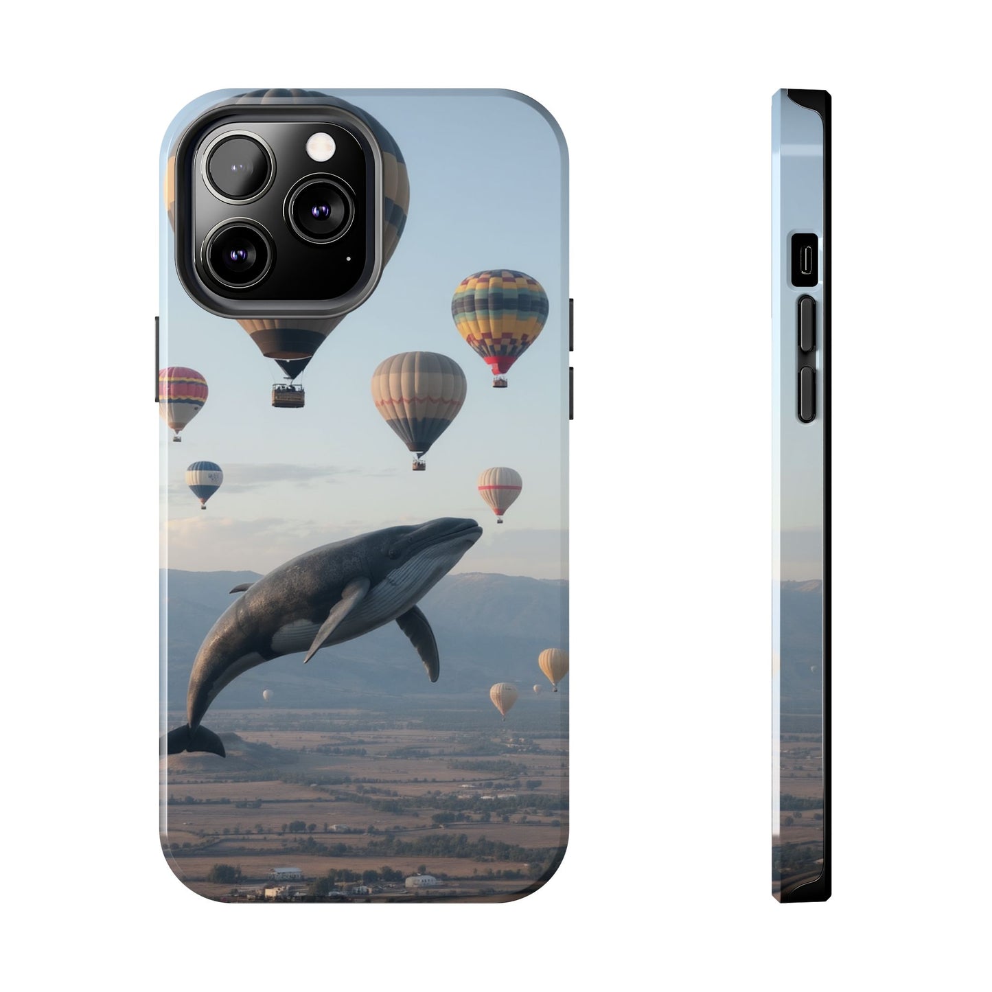 Whale Hot Air Balloon Tough Phone Case - Adventure & Nature Lovers