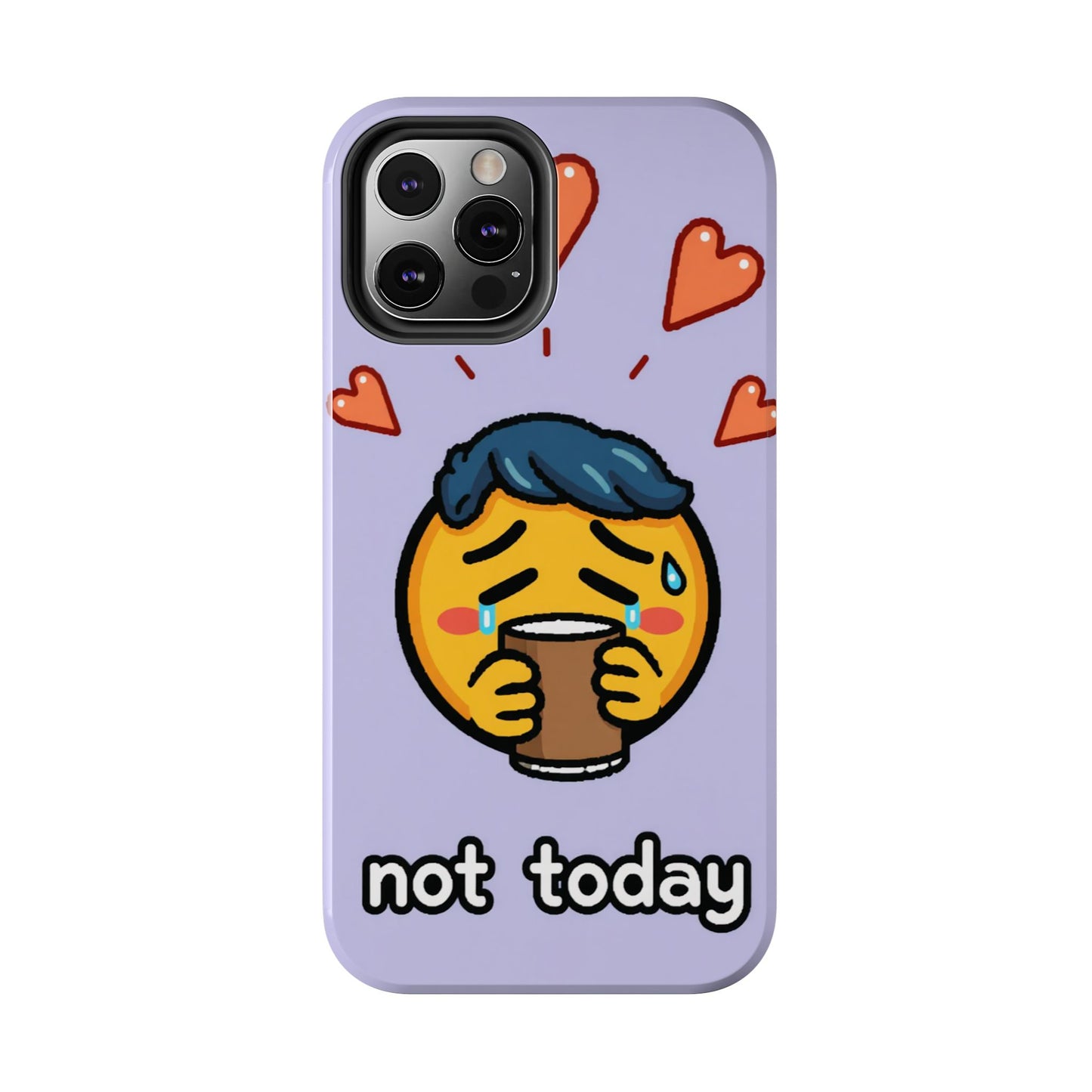 Cute Tough Phone Case - 'Not Today' Emoji Design