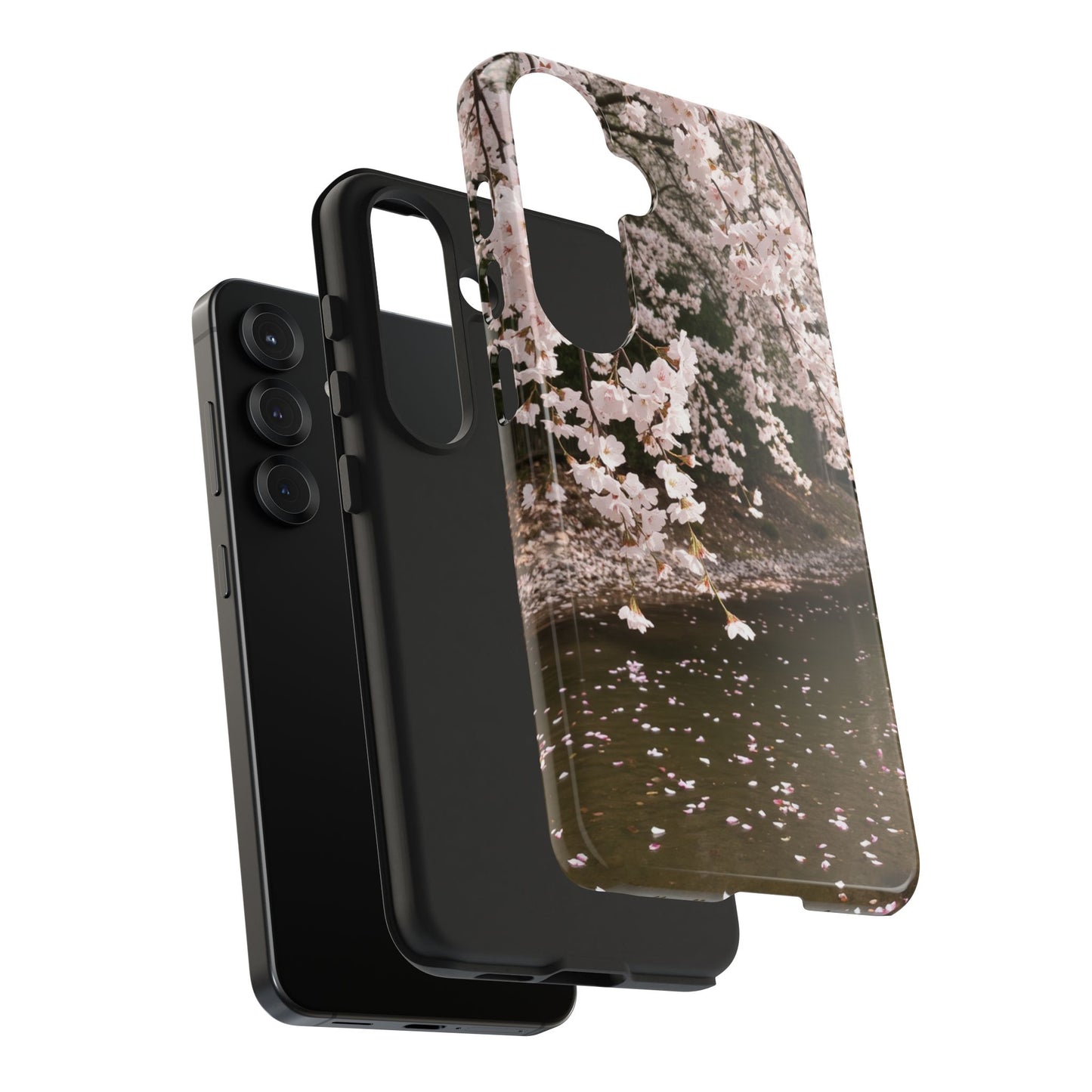 Cherry Blossom Tough Phone Cases - Durable Protection with Floral Serenity