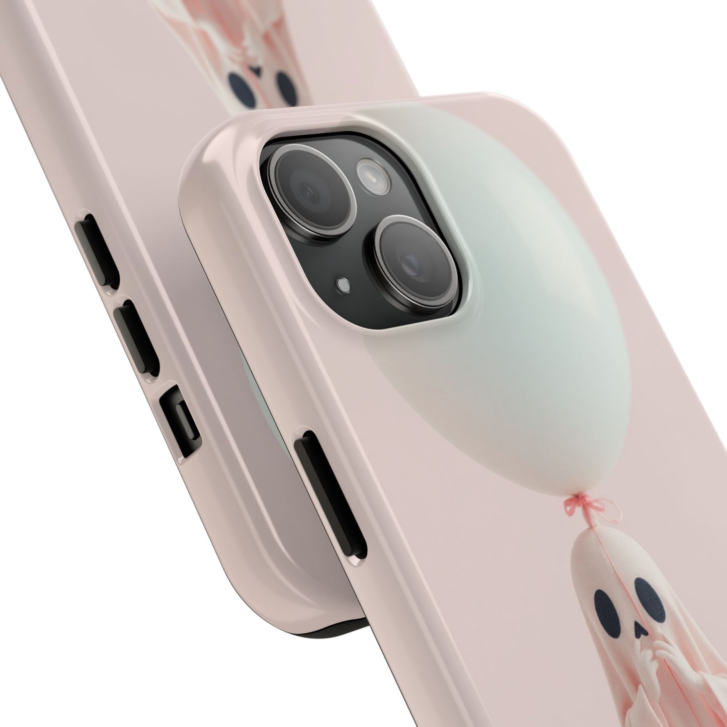 Cute Ghost Phone Case with Balloon - Tough Protection for Spooky Vibes
