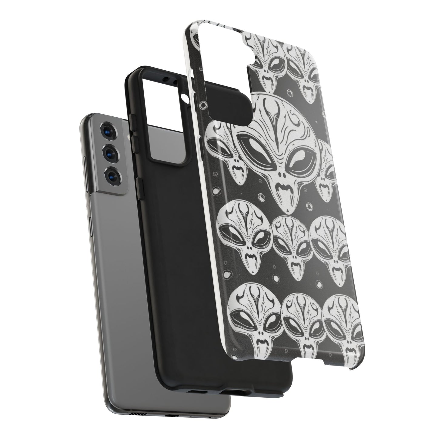 Alien Pattern Tough Phone Case - Durable Protection with Out-of-This-World Design