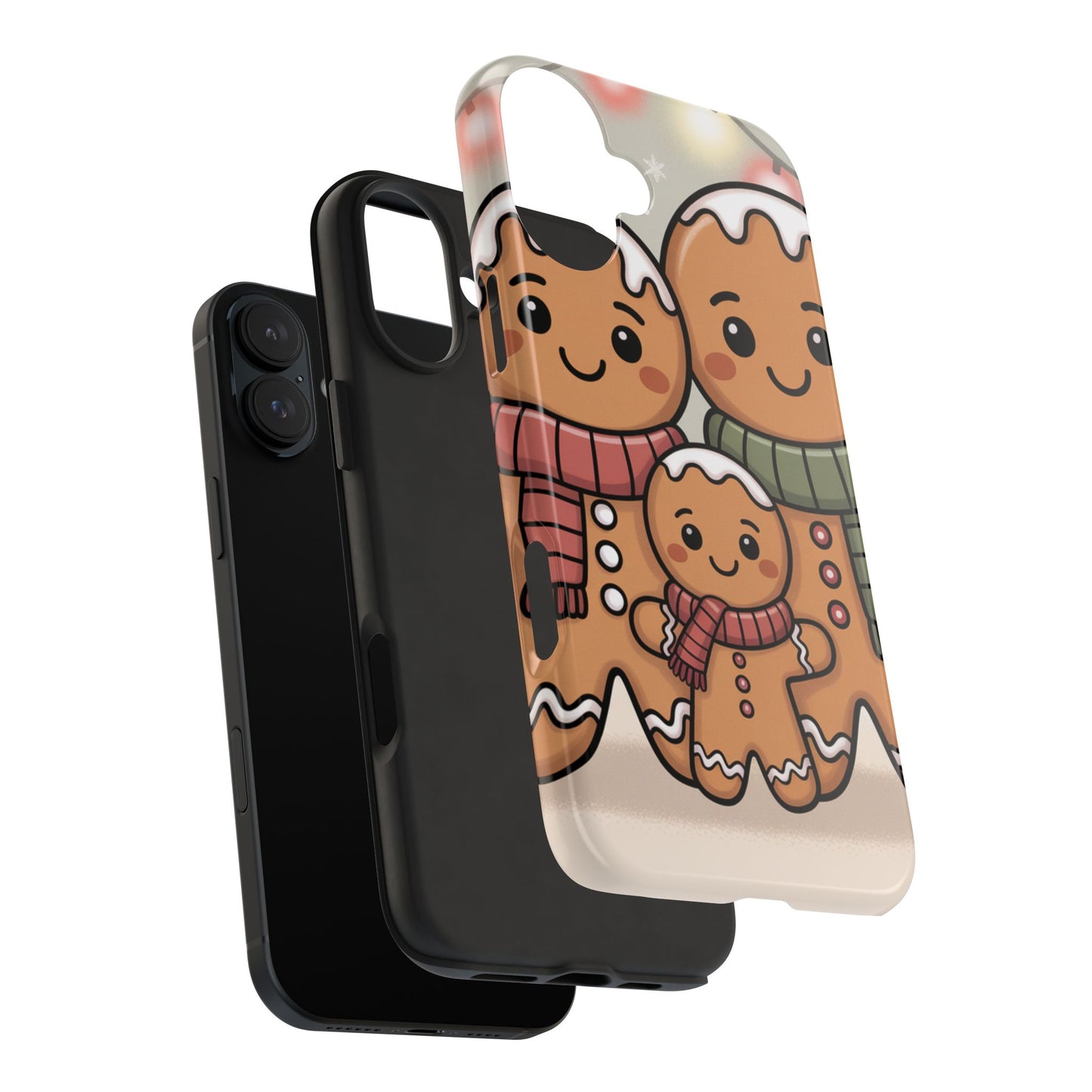 Gingerbread Cartoon Family Tough Phone Case – Festive Holiday Protection