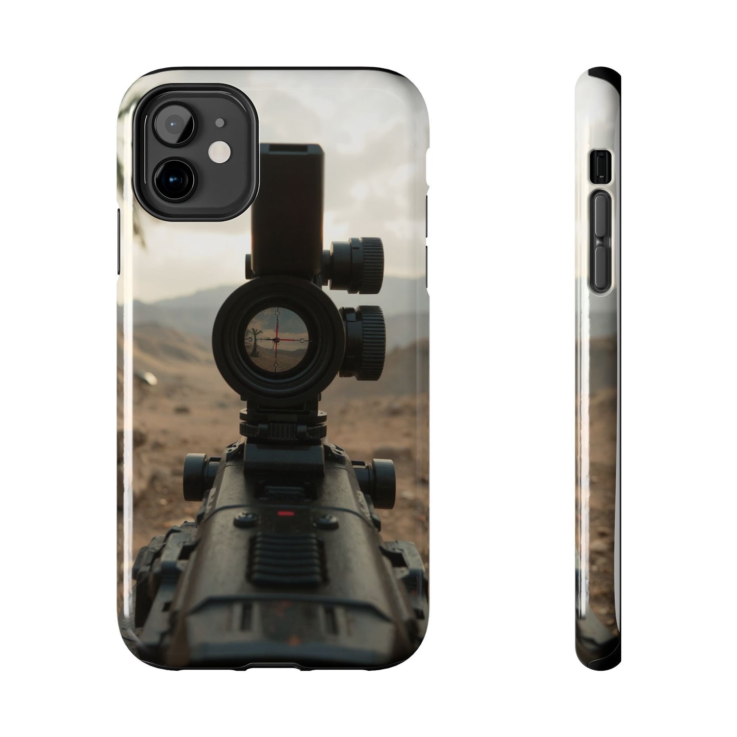 Tough Phone Case with Sniper Scope Design - Durable & Stylish Protection for Outdoors Enthusiasts