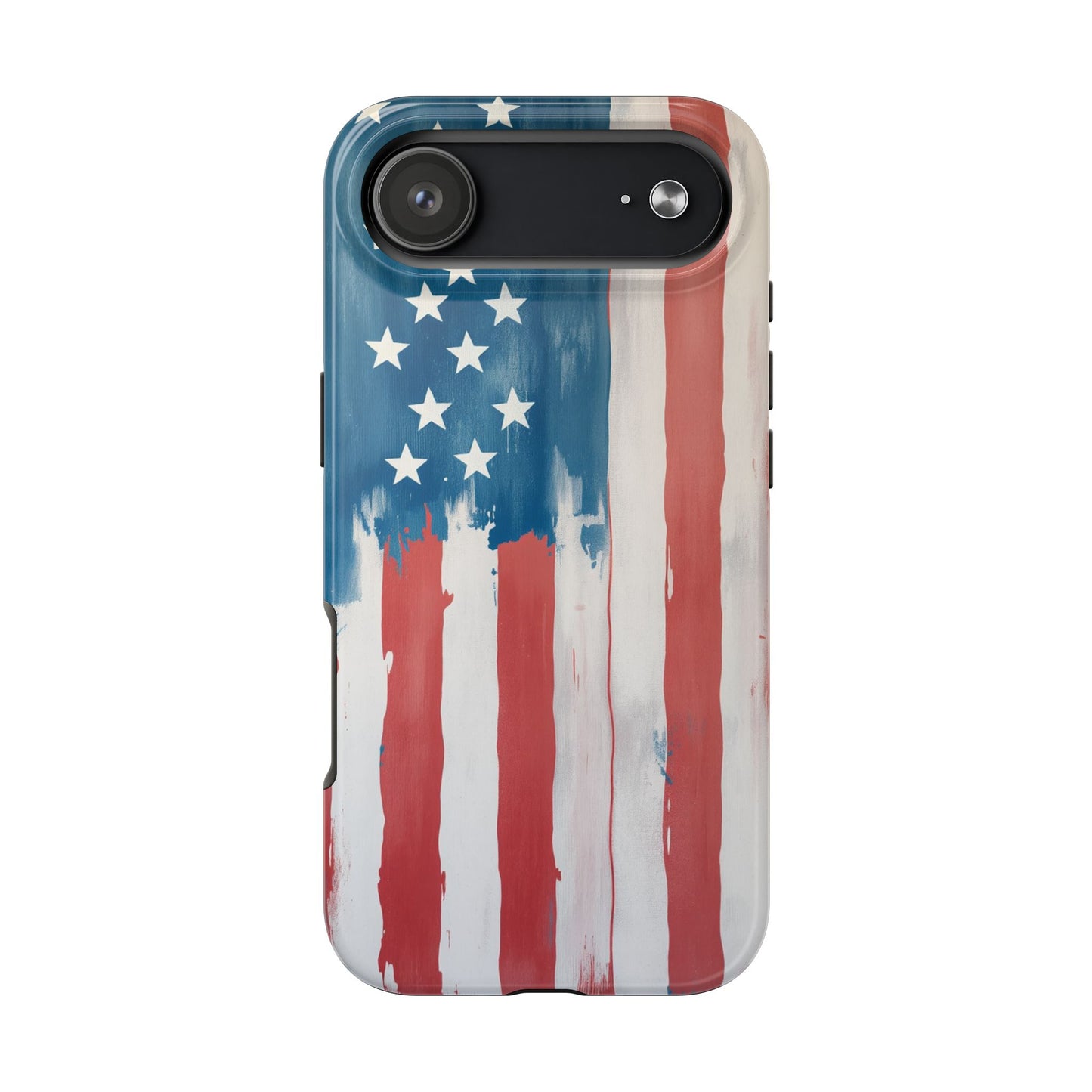 Patriotic Tough Phone Cases - Abstract USA Flag Design for Durable Protection - for iPhone