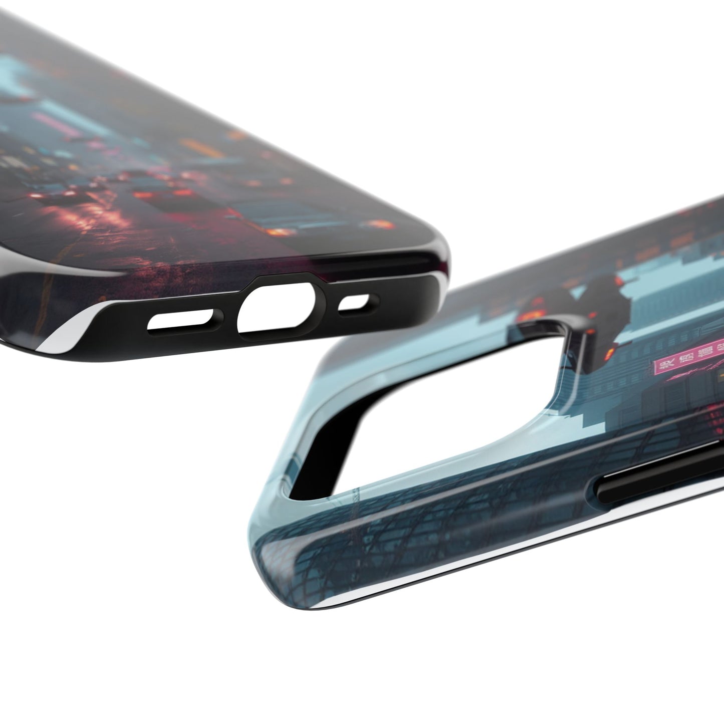 Futuristic City Tough Phone Case - Sci-Fi Design for Urban Explorers