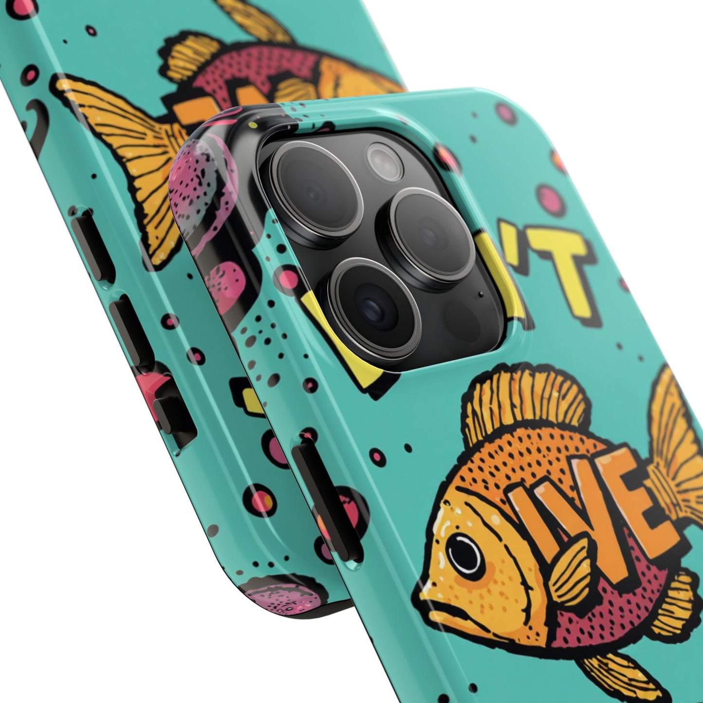 Catchy Fish-Themed Tough Phone Cases, Unique Gift for Fish Lovers, Durable Protection for Phones, Fun Aquatic Design, Ideal for Holidays