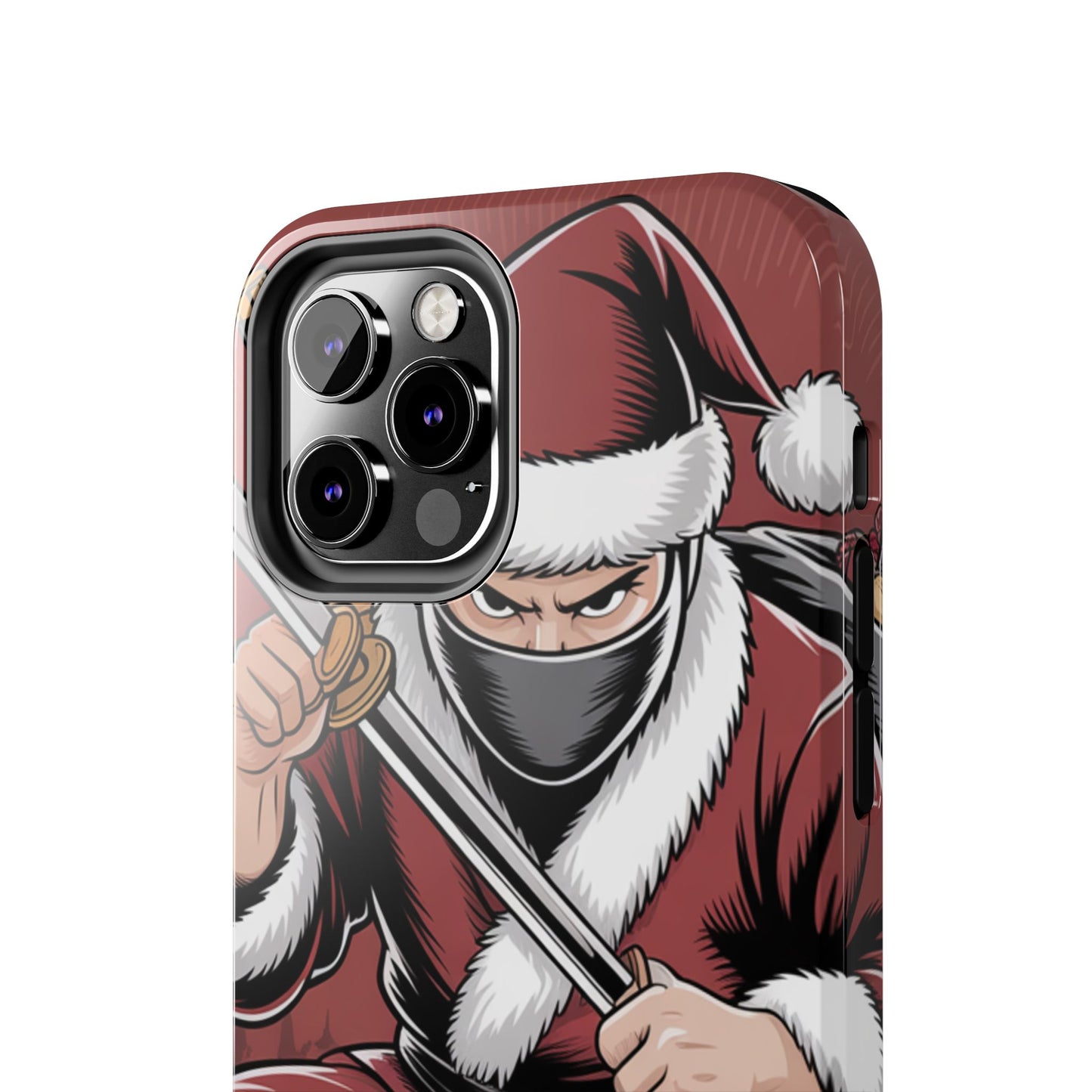 Ninja Santa Tough Phone Case | Durable Holiday Phone Cover for iPhone