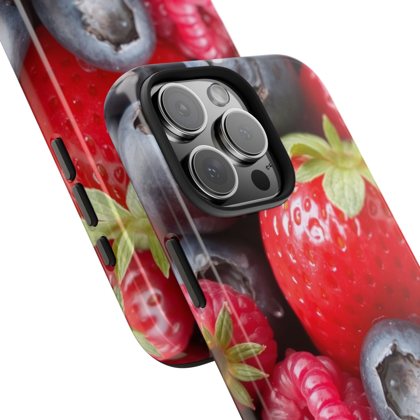 Fruit-Themed Tough Phone Case - Berry Burst Design