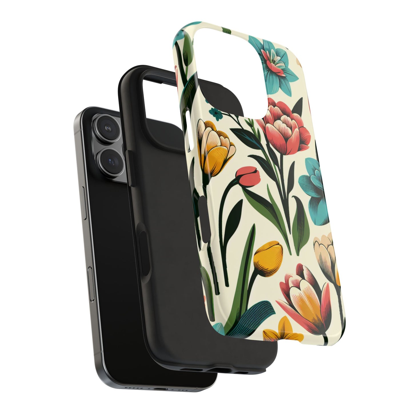 Floral Tough Phone Case - Vibrant Flower Design for Stylish Protection - for iPhone