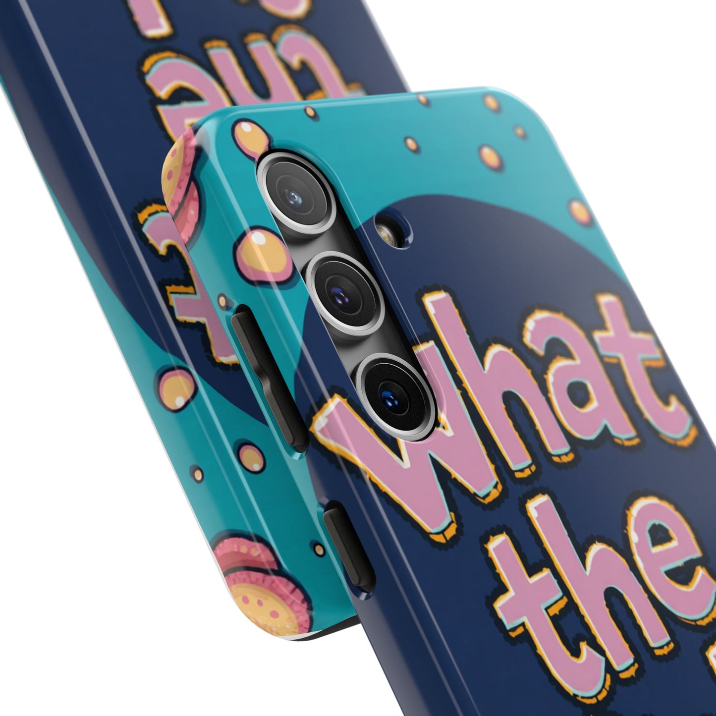 Playful Tough Phone Case - "What the Fish" Design