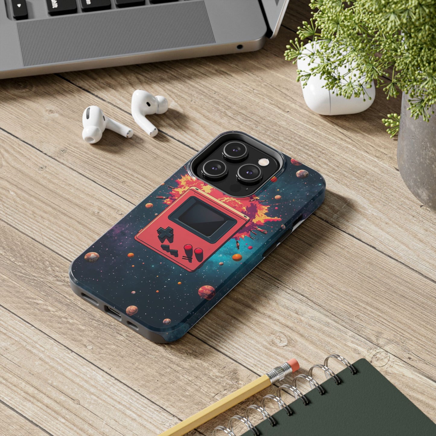 Retro Gaming Tough Phone Case - Space Adventure Design
