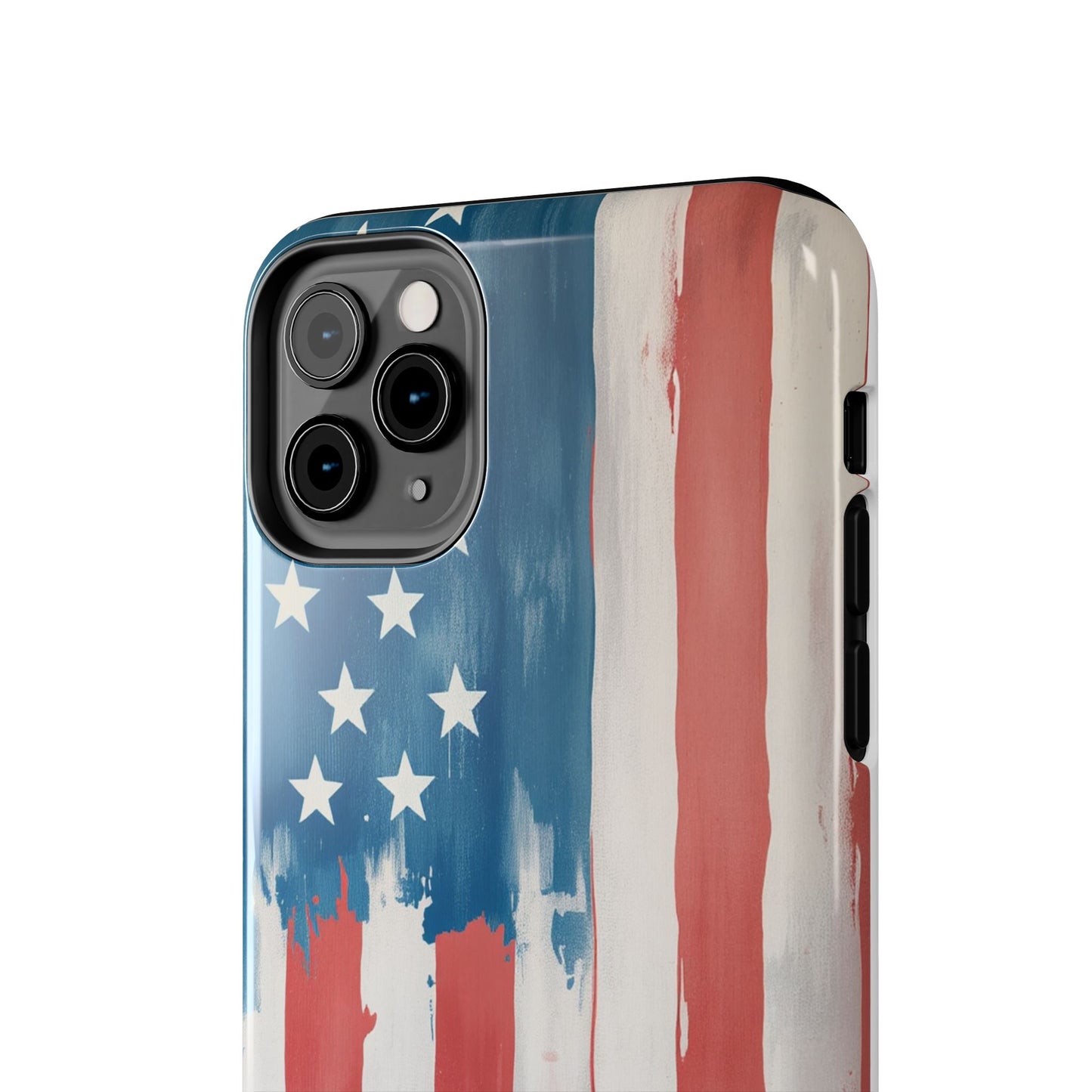 Patriotic Tough Phone Cases - Abstract USA Flag Design for Durable Protection - for iPhone
