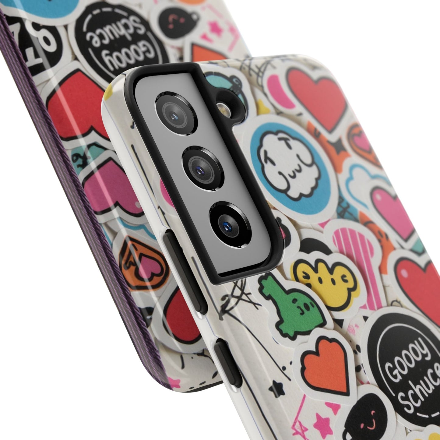 Colorful Stickers Phone Case - Fun & Trendy Tough Phone Cases
