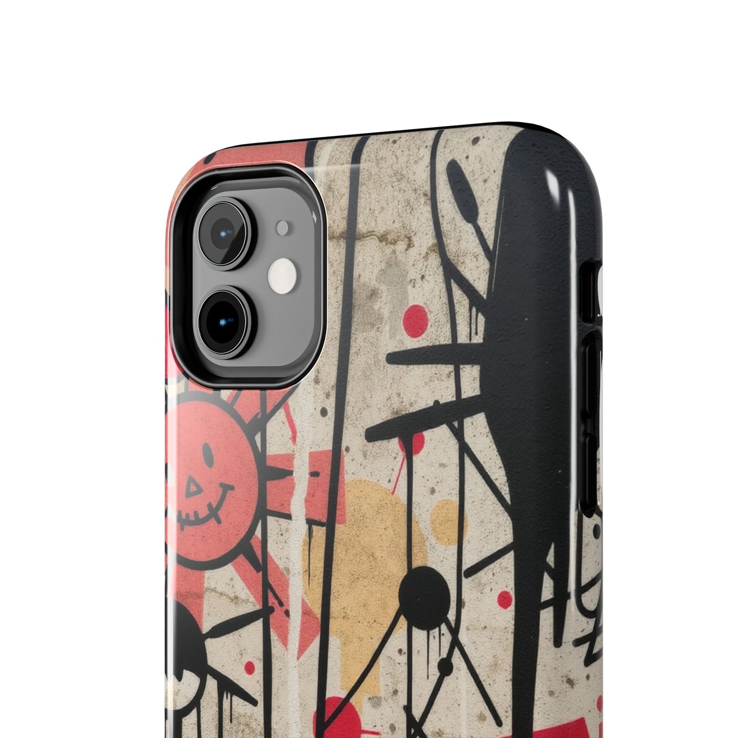 Artistic Tough Phone Case - Abstract Fun Grafitti Design for Protective Style - for iPhone