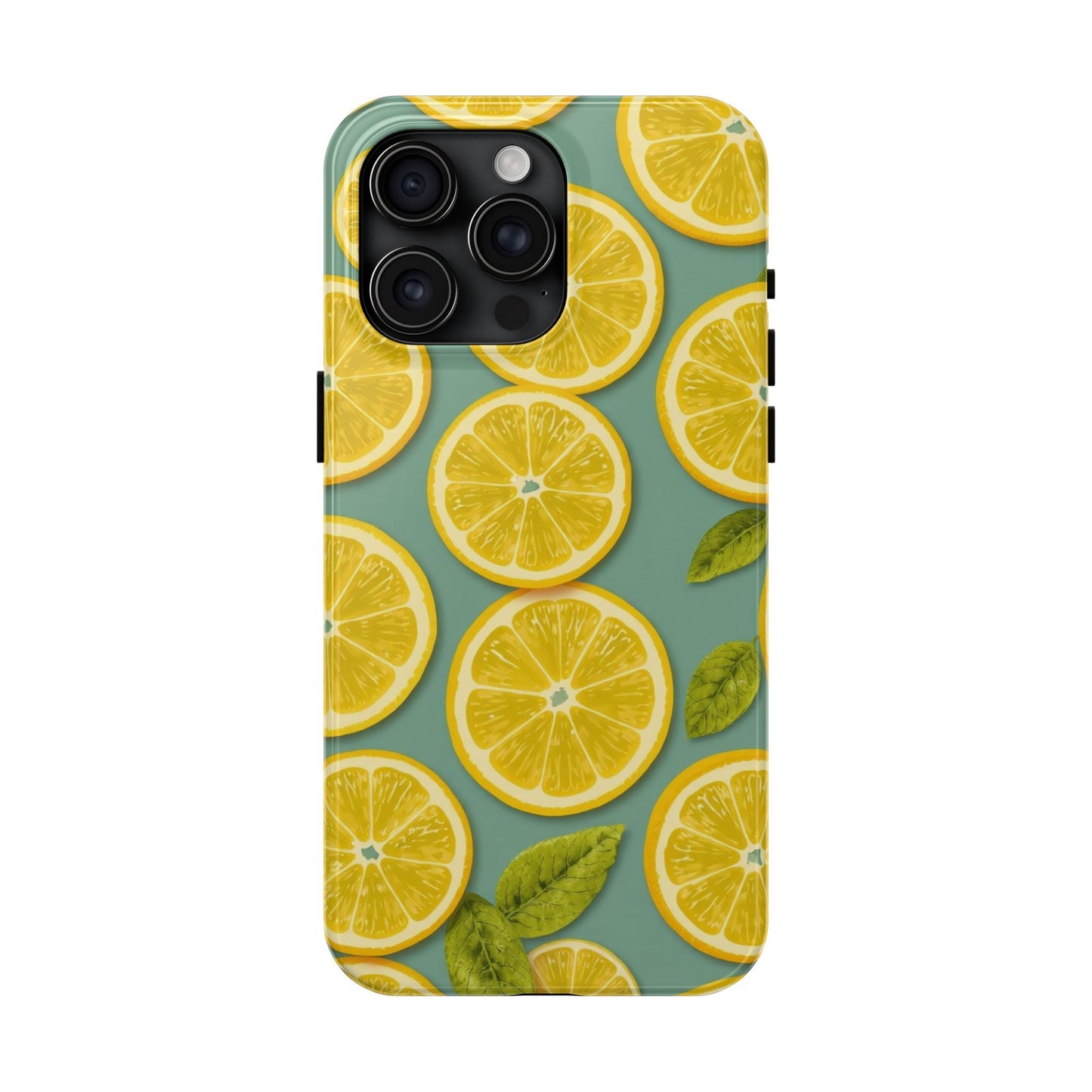 Tough Lemon Pattern Phone Case - Vibrant Citrus Design for Summer Vibes - for iPhone