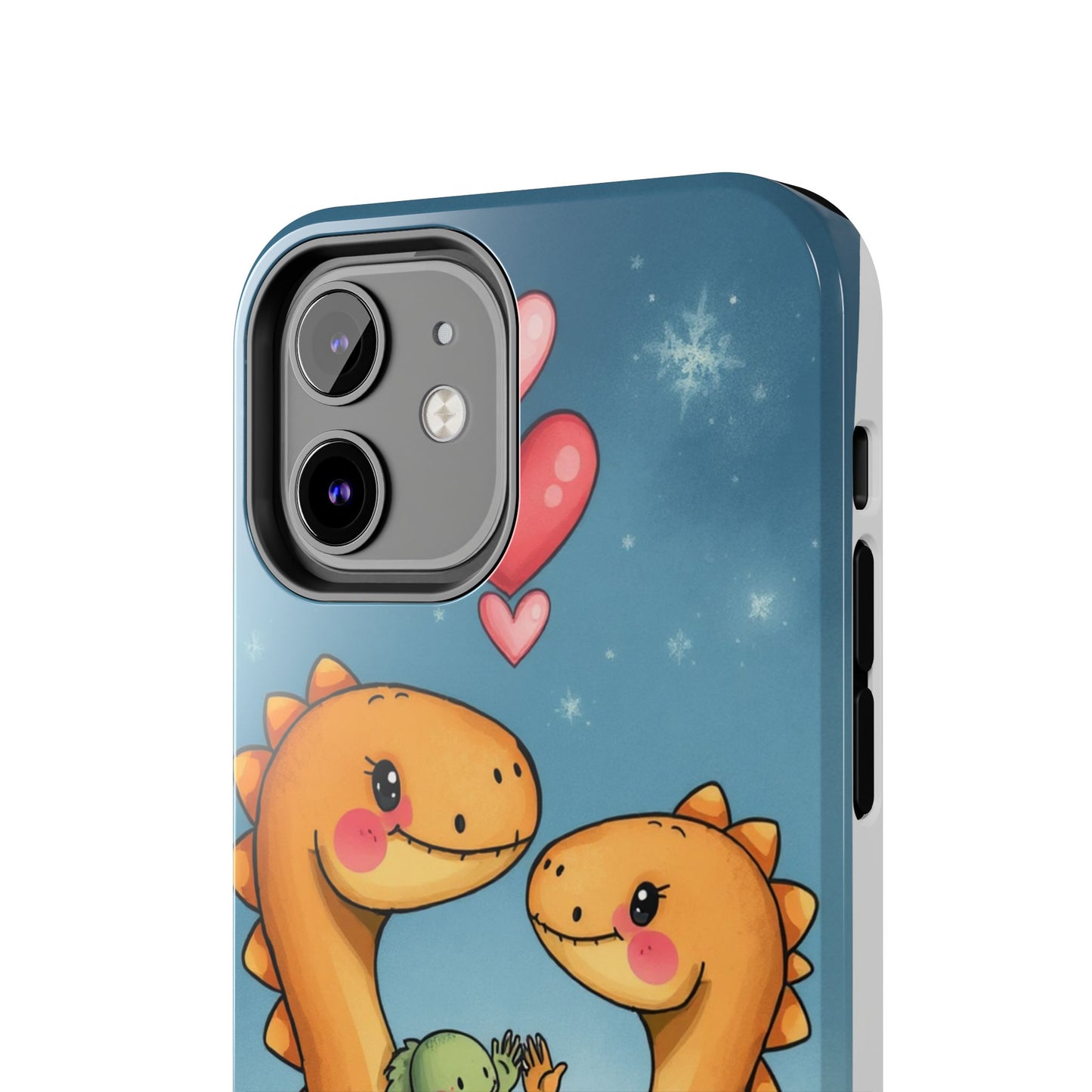 Dino Love Tough Phone Case - Cute & Durable Design for Kids & Parents