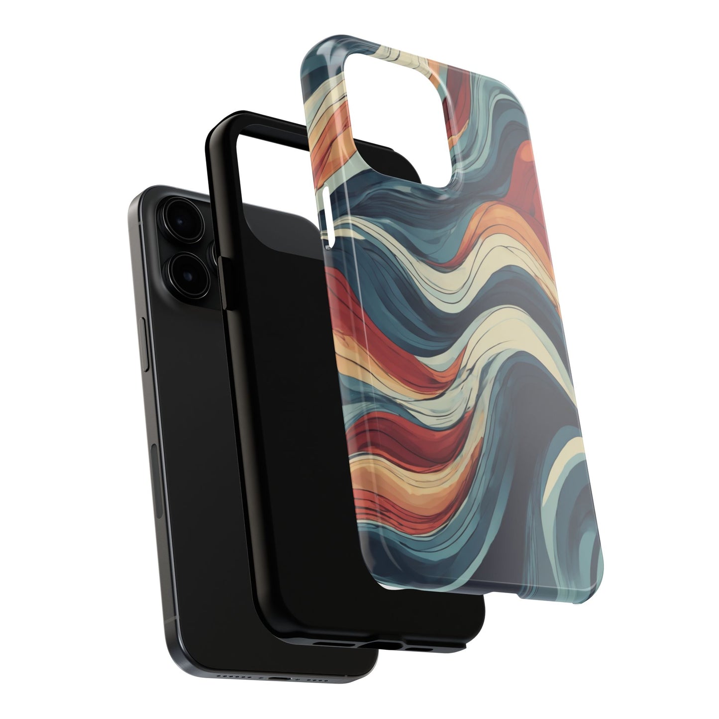 Abstract Wave Tough Phone Case | Stylish Protection for Daily Use - for iPhone