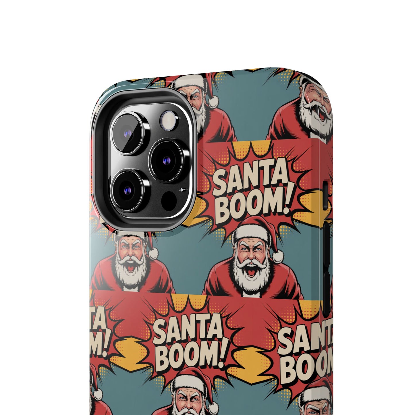 Festive Santa Boom Pattern Tough Phone Case