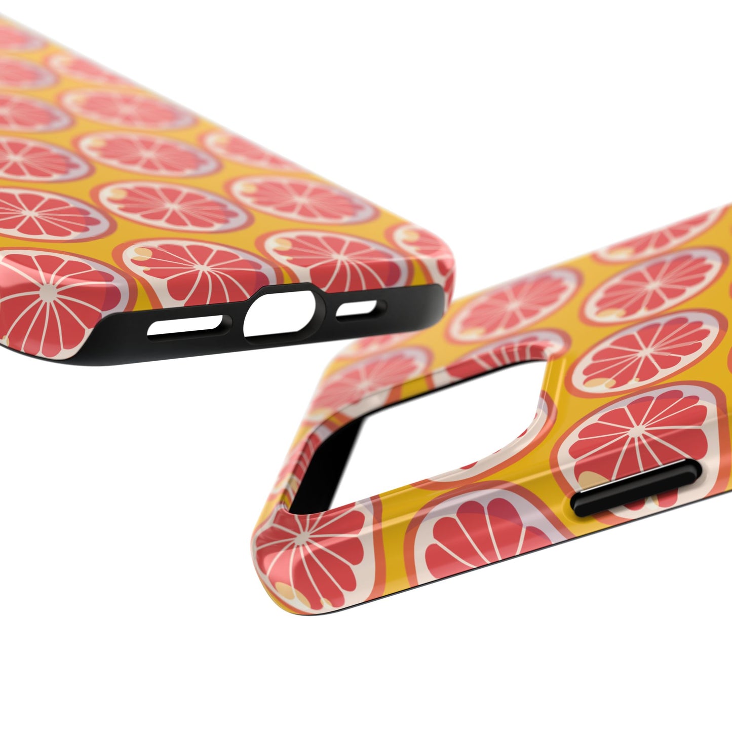 Citrus Pattern Tough Phone Case - Bright Grapefruit Design - for iPhone