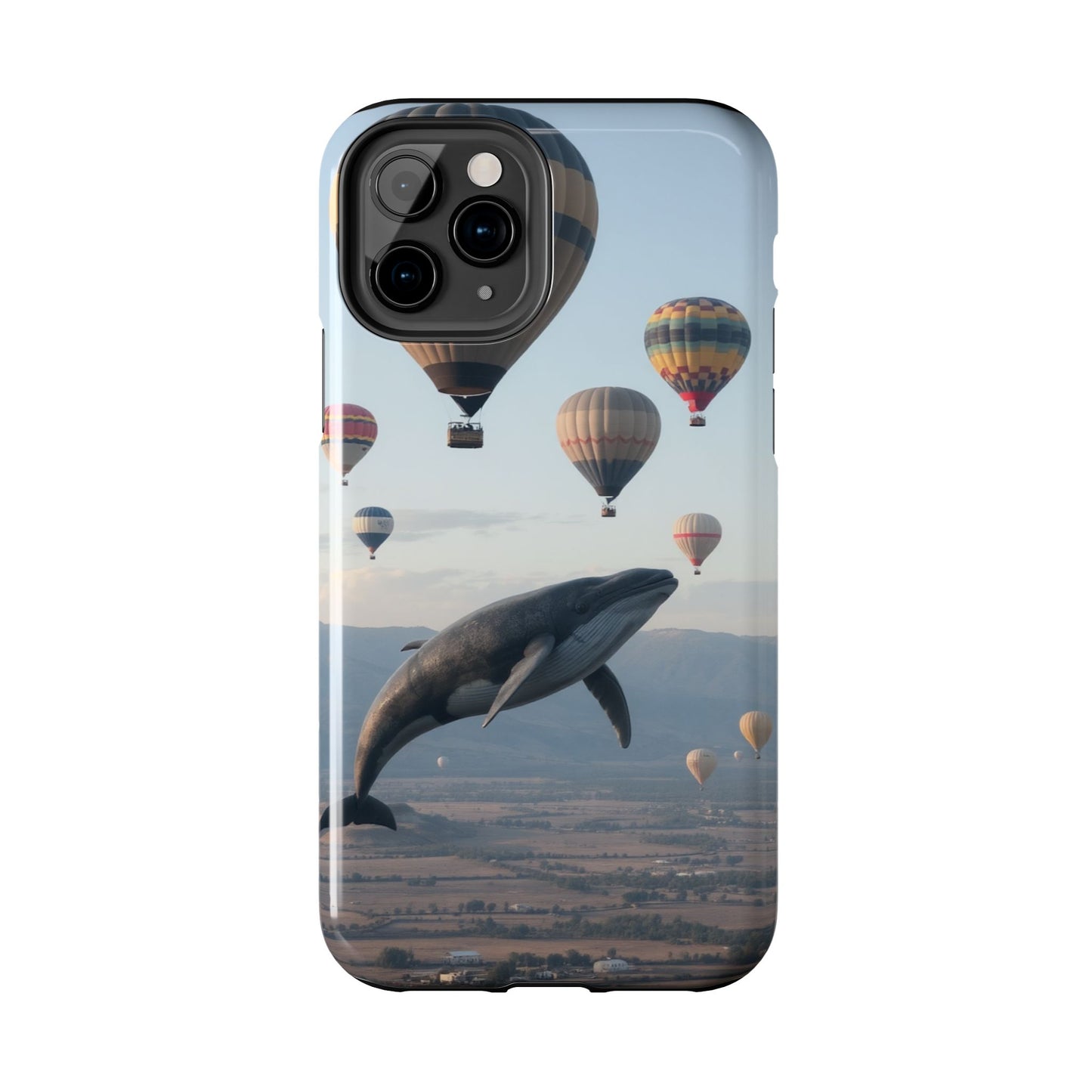 Whale Hot Air Balloon Tough Phone Case - Adventure & Nature Lovers