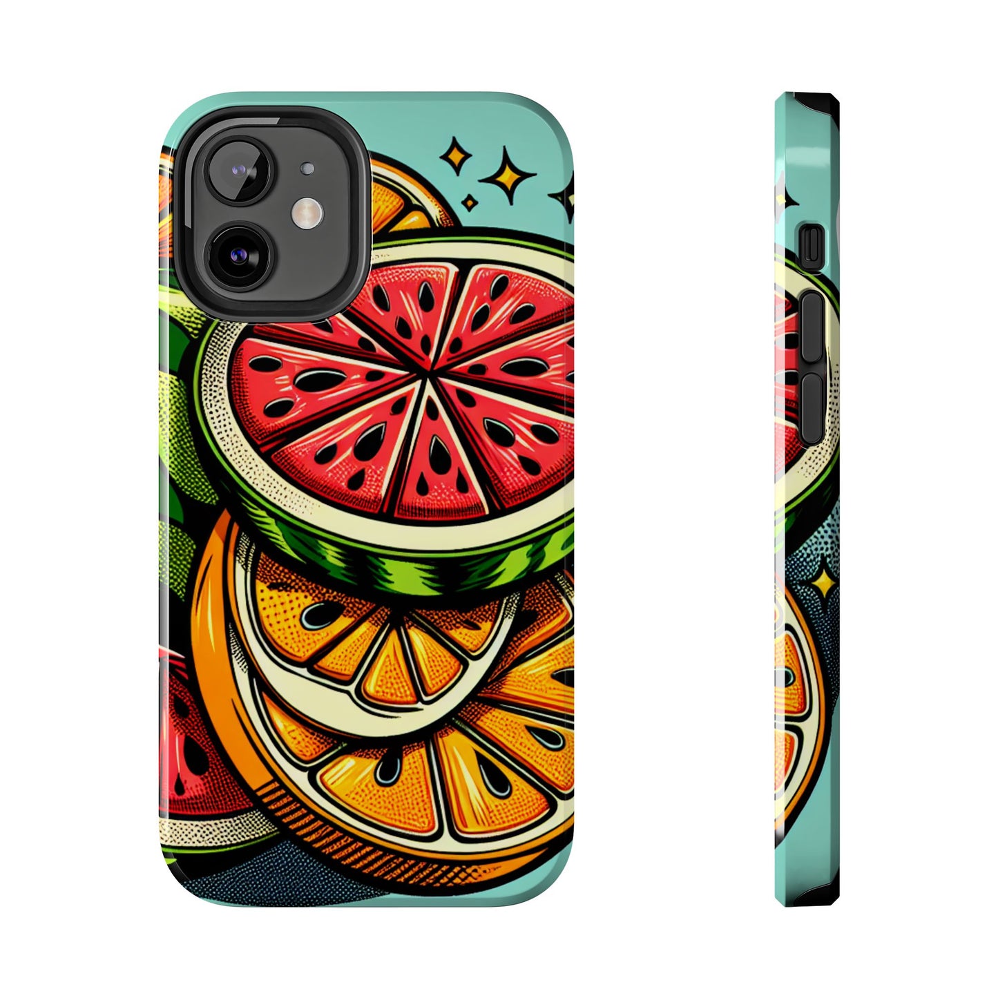 Vibrant Citrus Tough Phone Case - Fruit Slice Design - for iPhone