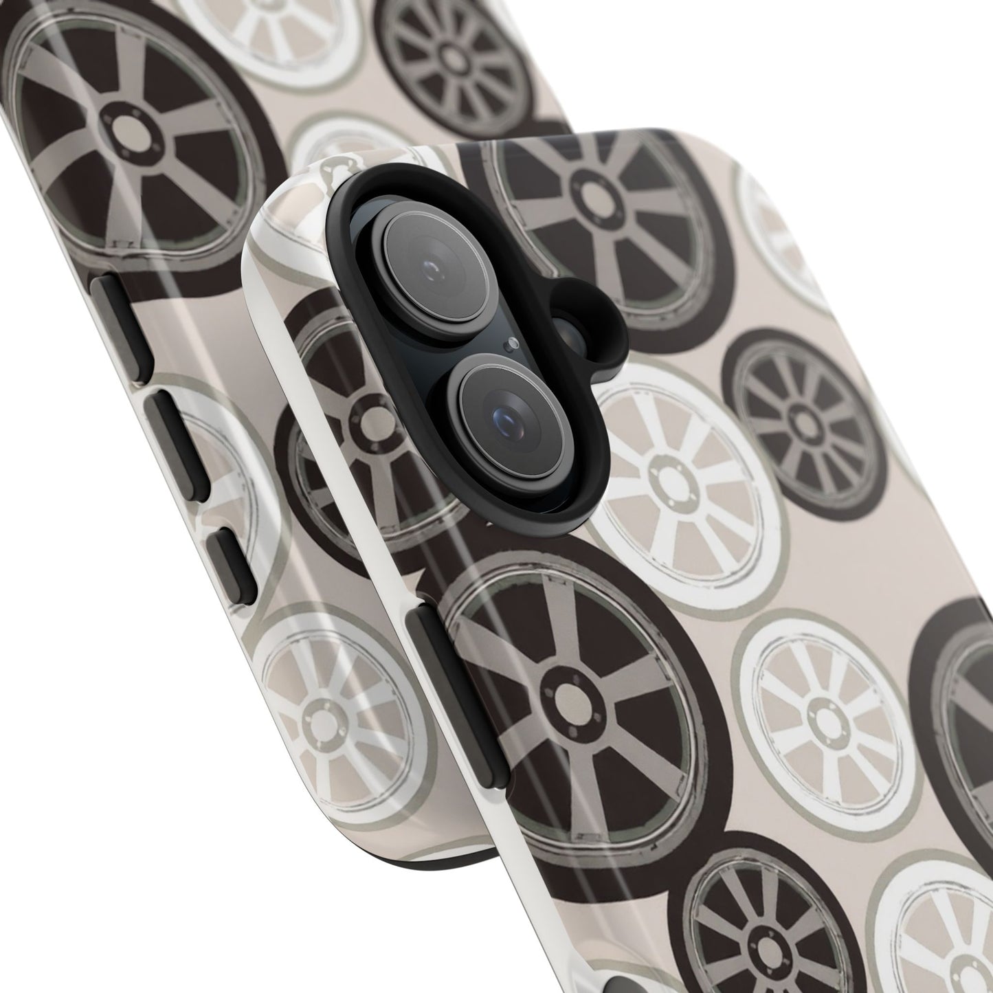 Racing Wheel Design Tough Phone Case – Durable Protection for Automotive Enthusiasts