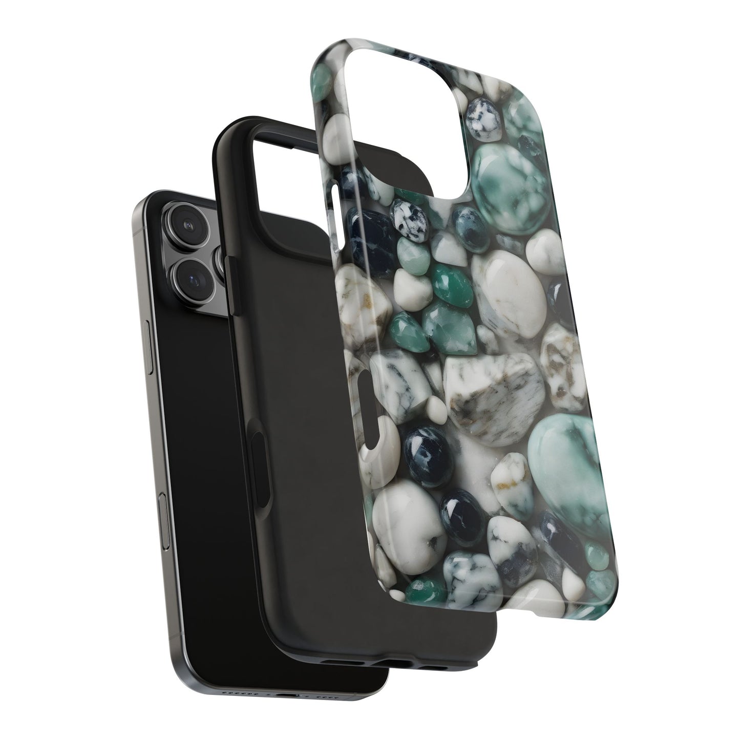 Small Rocks Pattern Tough Phone Case - Stylish & Durable Protection - for iPhone