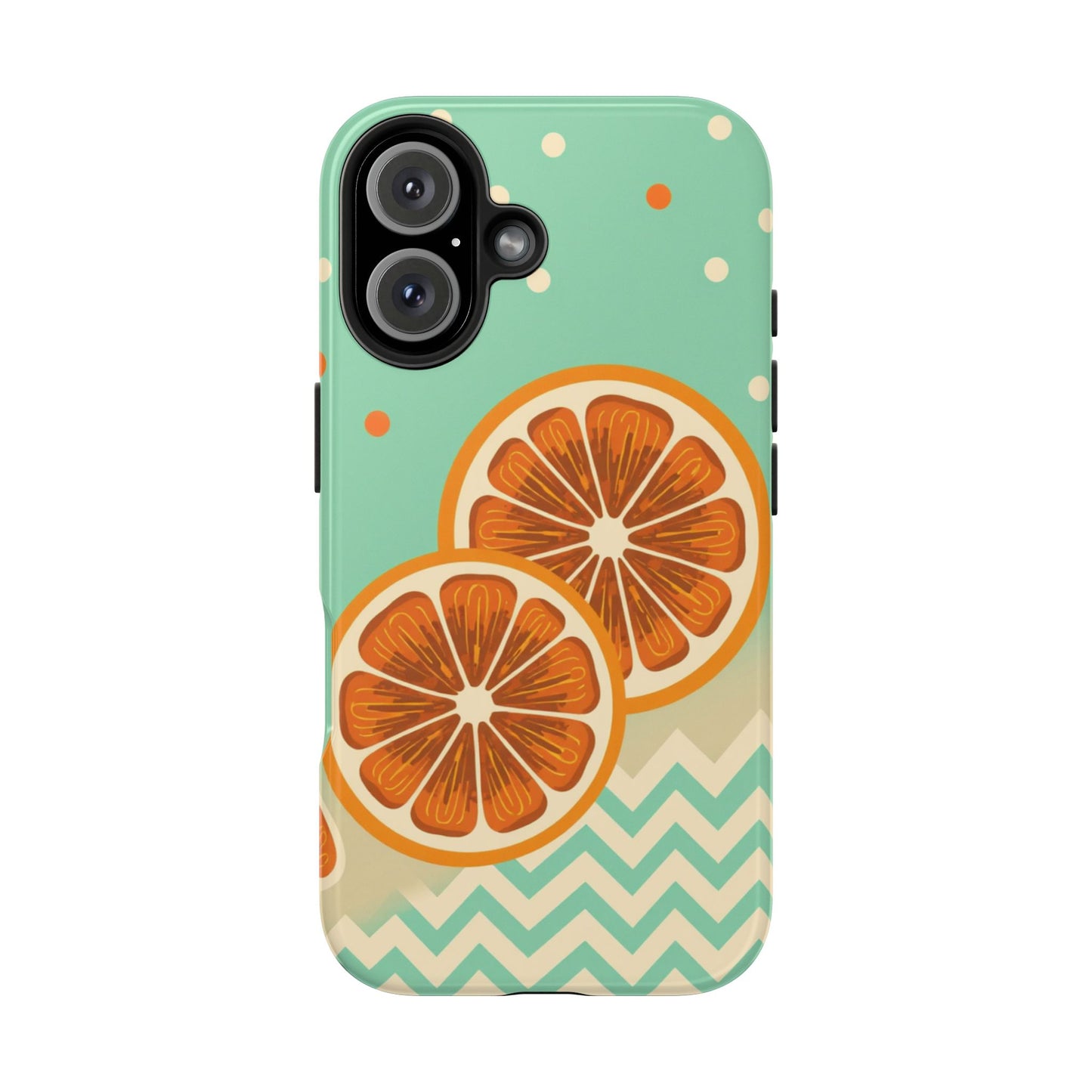 Citrus Vibe Tough Phone Case - Fun Orange Slice Design