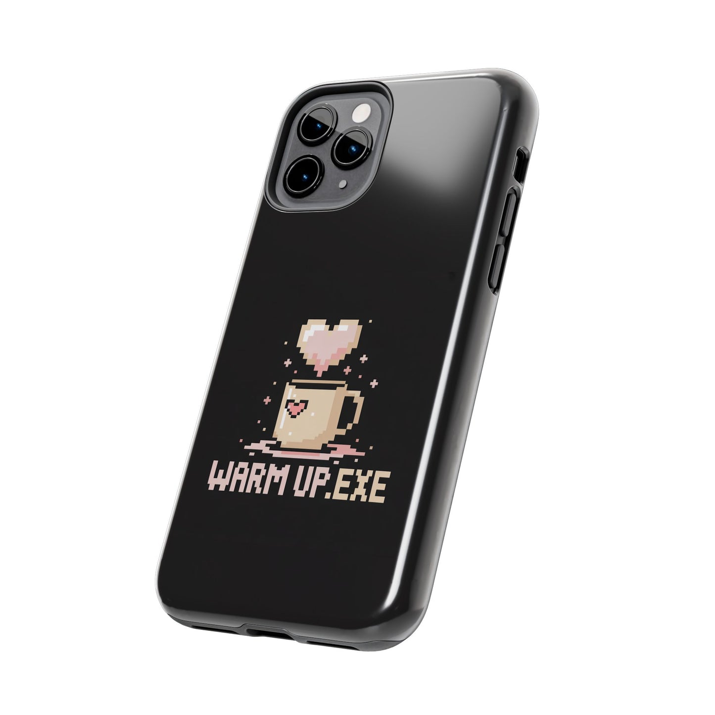 Warm Up.EXE Tough Phone Case - Cute Pixel Art Design for Tech Lovers