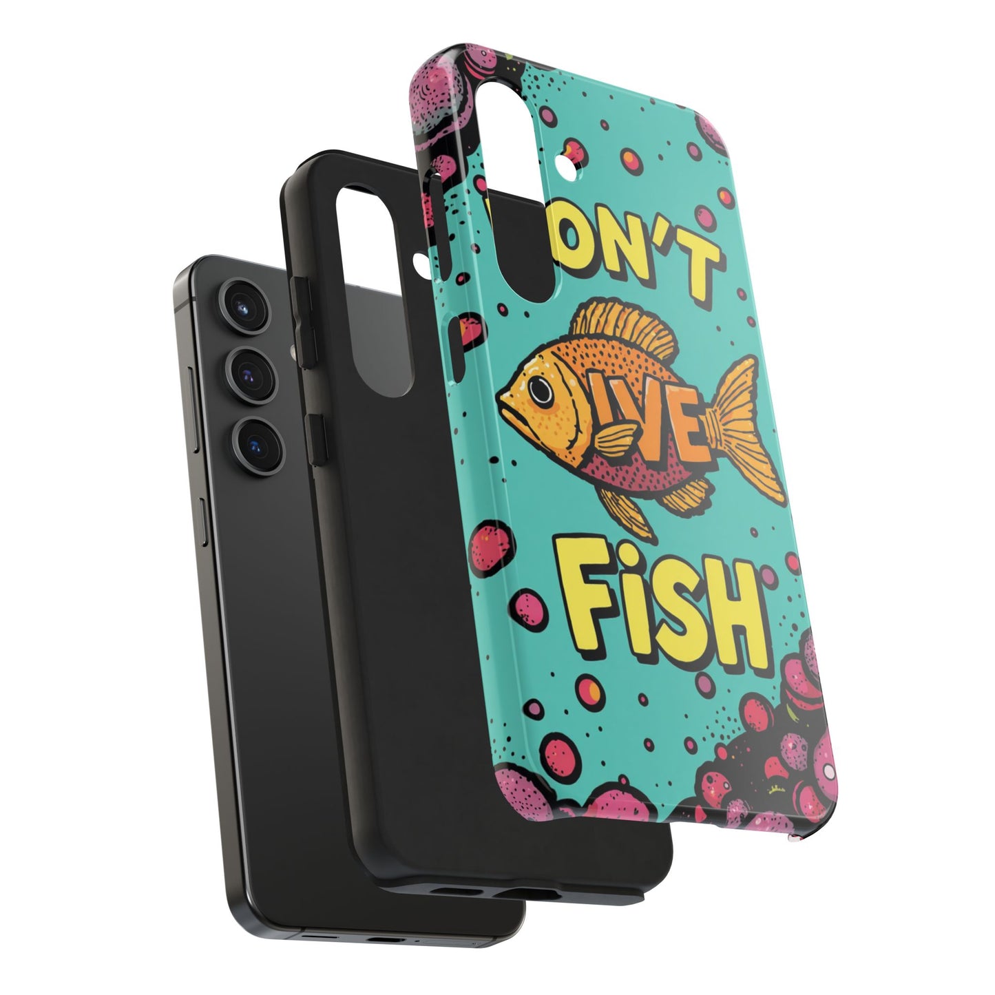 Catchy Fish-Themed Tough Phone Cases, Unique Gift for Fish Lovers, Durable Protection for Phones, Fun Aquatic Design, Ideal for Holidays