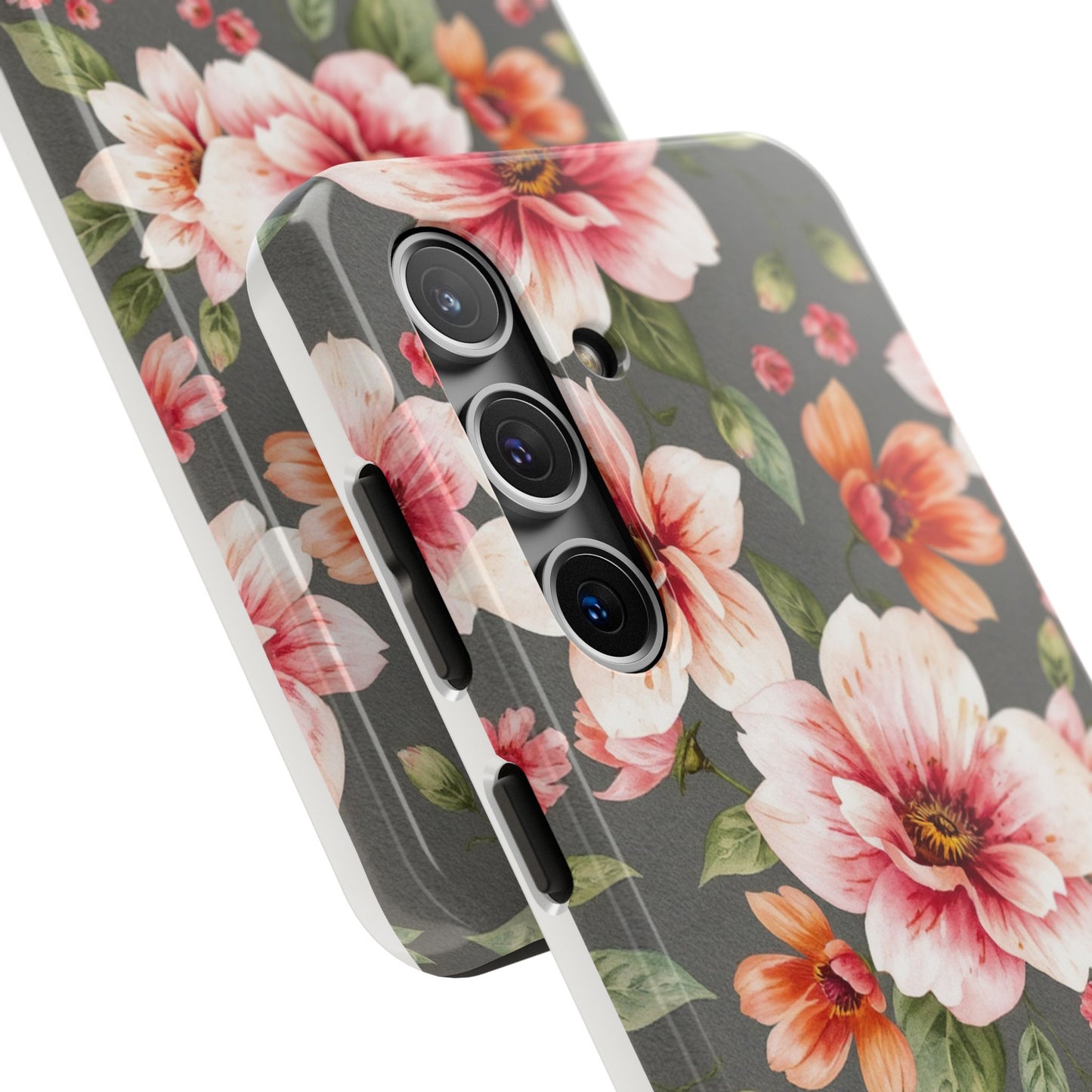 Floral Pink Tough Phone Case - Stylish & Durable Floral Design - for iPhone