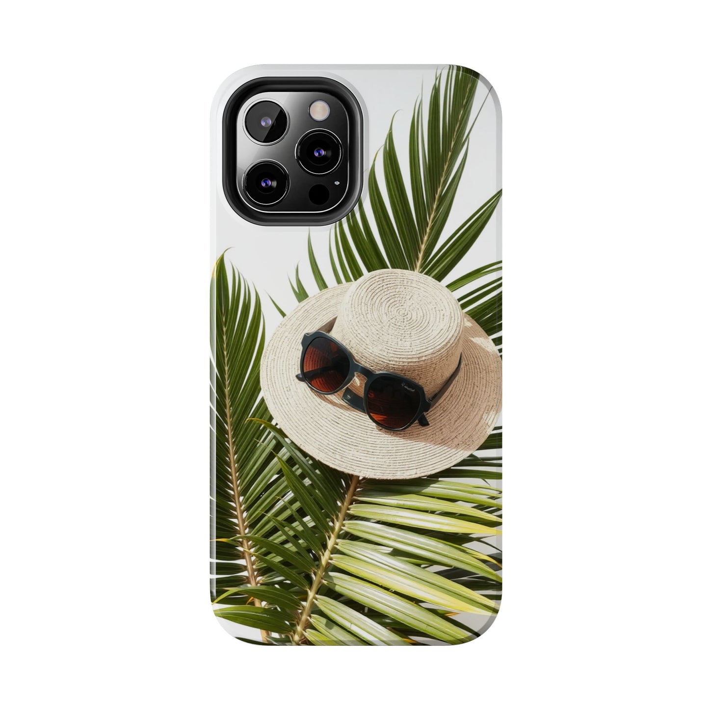 Tropical Phone Case - Summer Vibes with Hat & Sunglasses Design