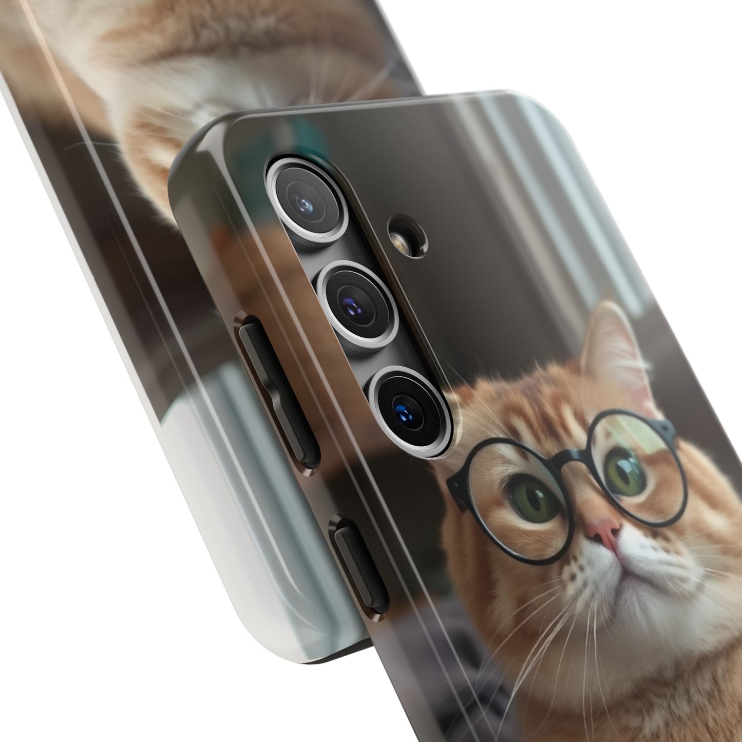 Cute Cat Glasses Tough Phone Case - Fun & Stylish Protection for Cat Lovers