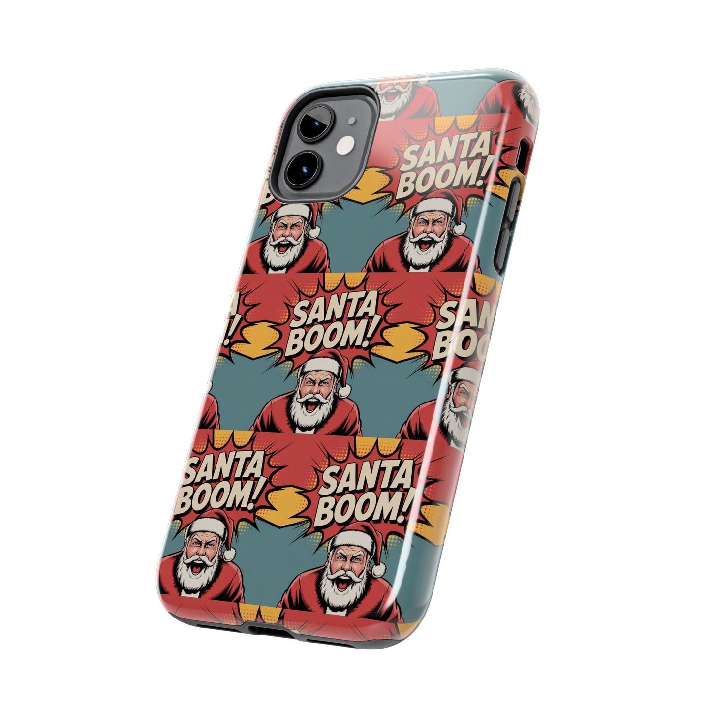 Festive Santa Boom Pattern Tough Phone Case