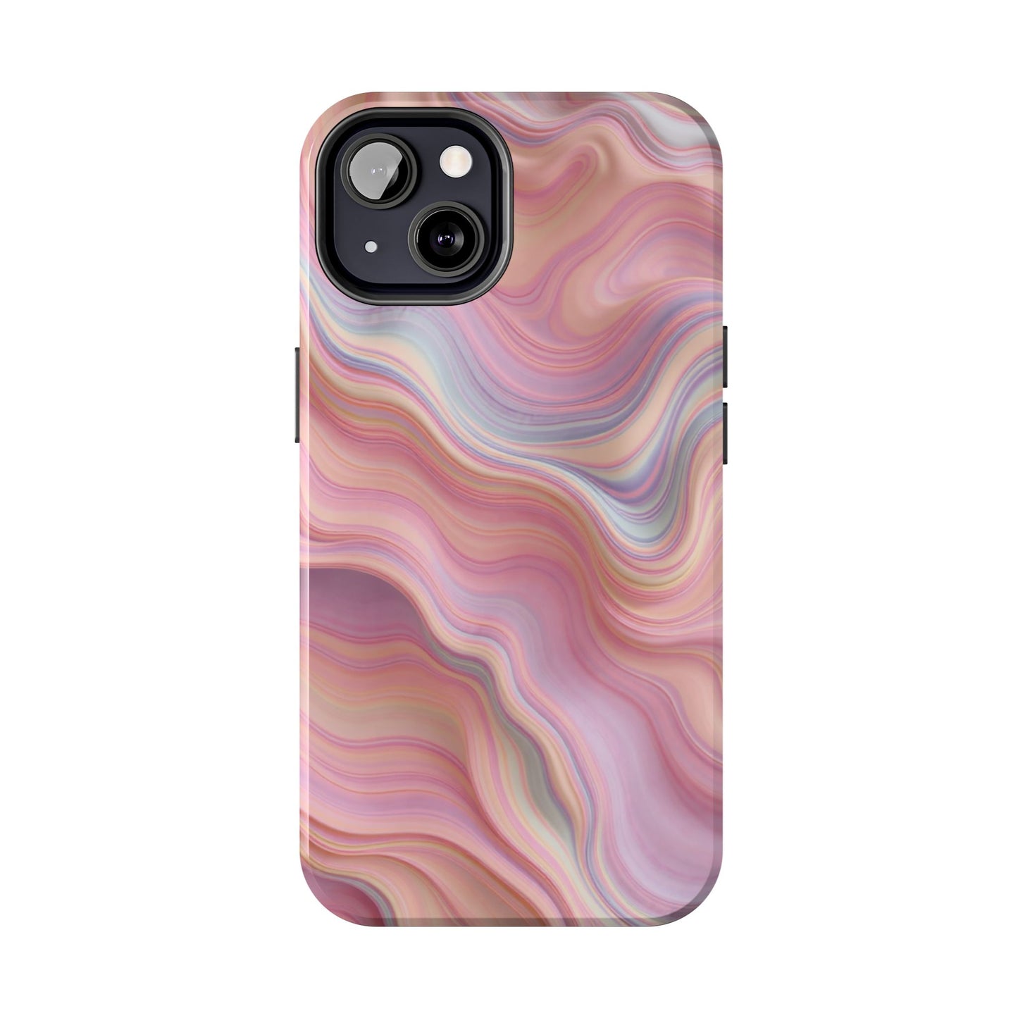 Stylish Tough Phone Cases - Abstract Pink Marble Design