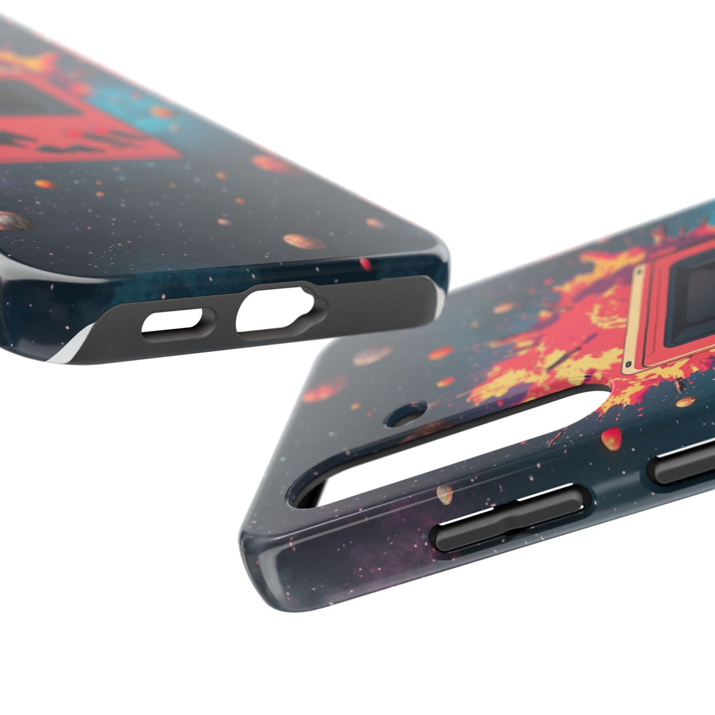 Retro Gaming Tough Phone Case - Space Adventure Design