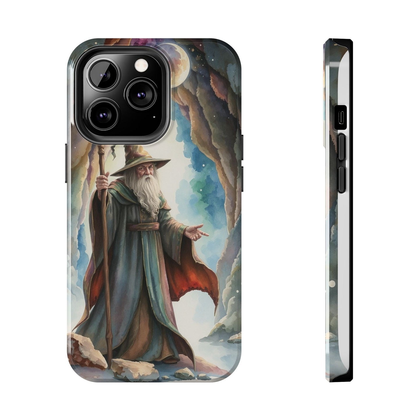 Magical Wizard Phone Case - Tough, Durable Phone Cover for Fantasy Lovers, Geek Gift, Unique Design, Celestial Phone Accessory
