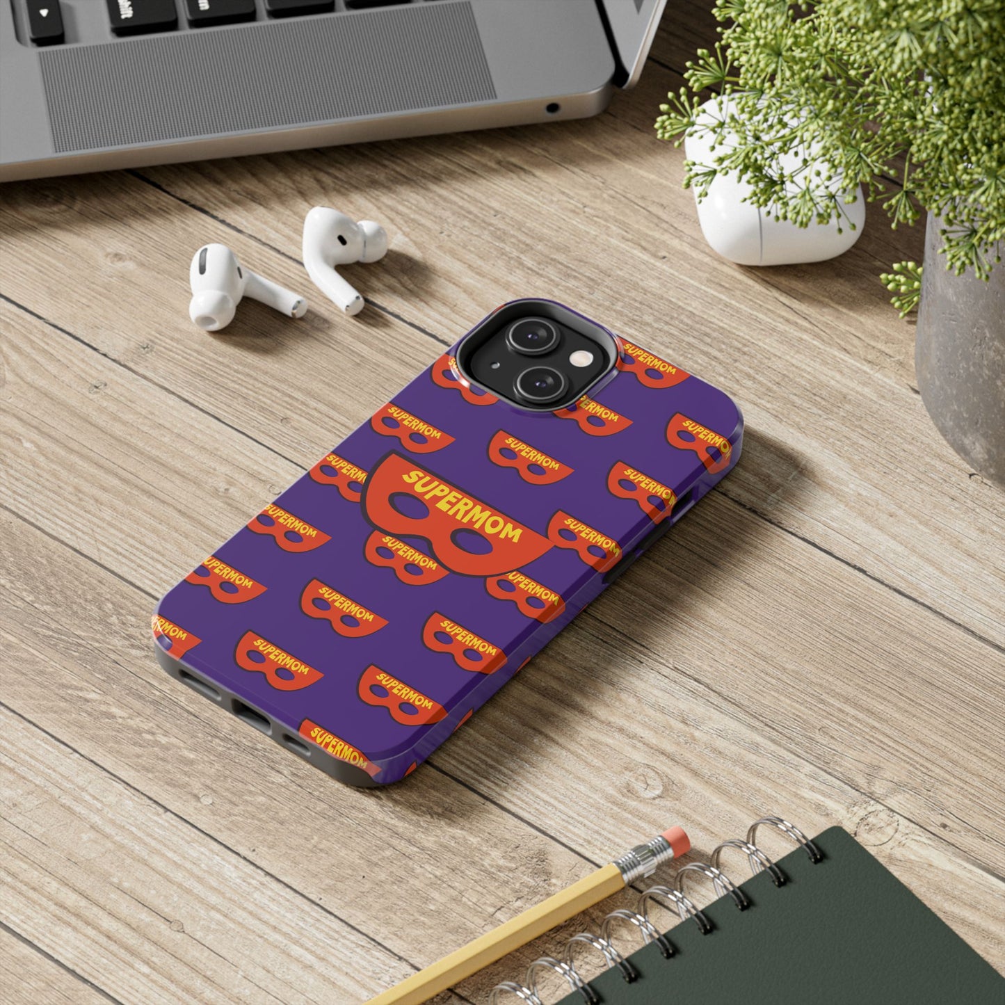 Supermom Tough Phone Case - Durable Protection with Fun Design - for iPhone