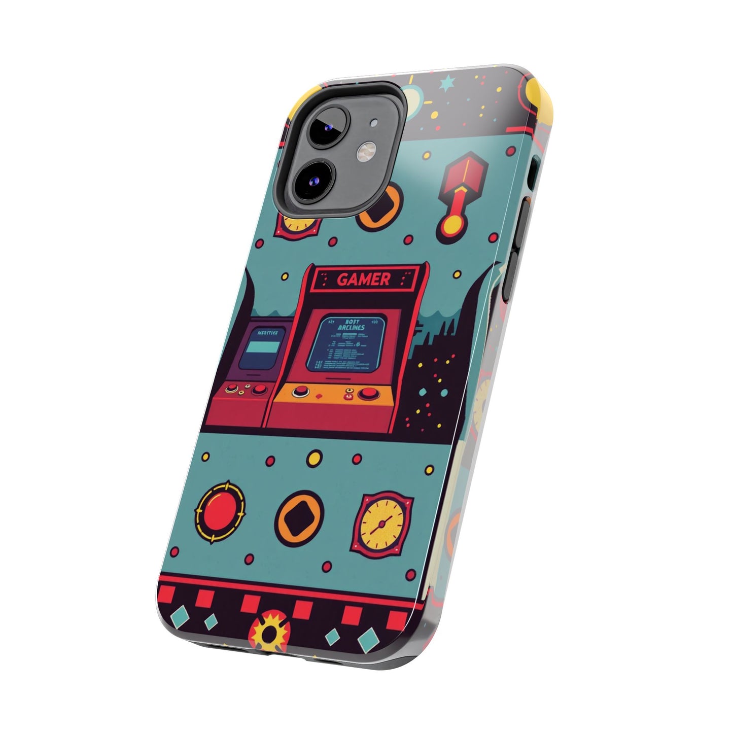 Retro Gamer Tough Phone Case - Vibrant Arcade Design for Gaming Enthusiasts - for iPhone