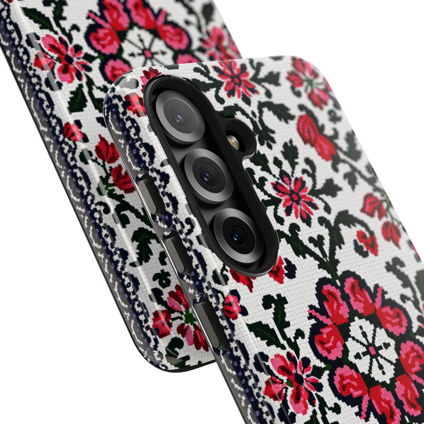 Traditional Knit Floral Design | Tough Phone Case - Durable Protection for iPhone