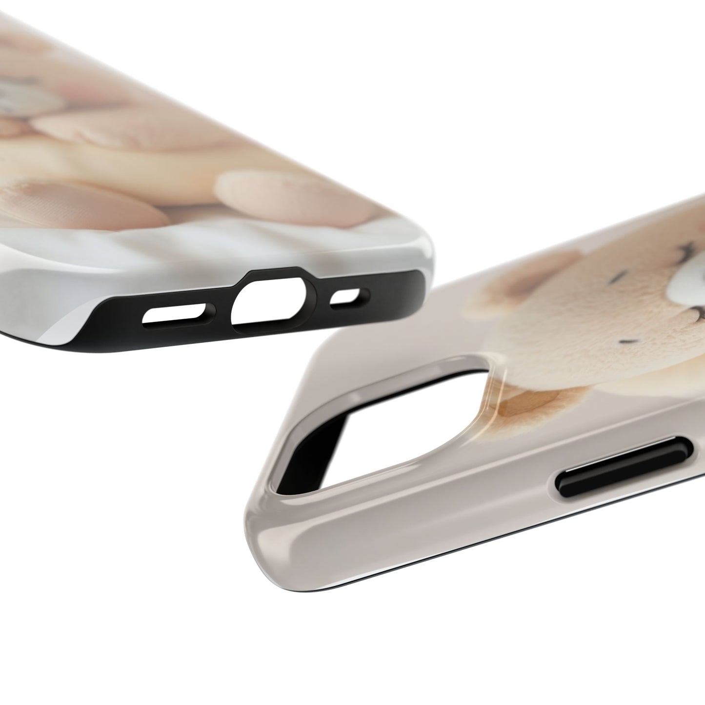 Cute Bear Tough Phone Case - Adorable Baby Animal Design for Kids & Adults