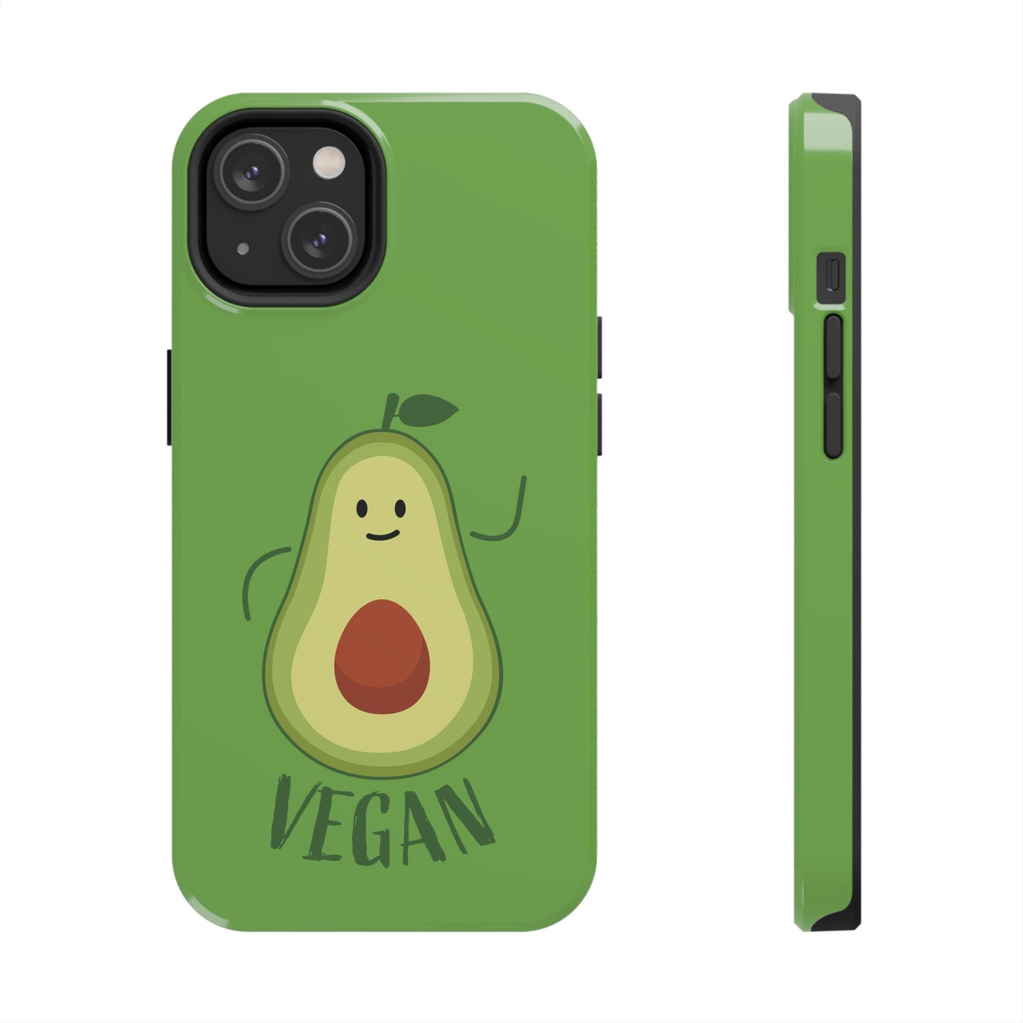 Vegan Avocado Tough Phone Case - Cute & Durable Phone Cover - for iPhone