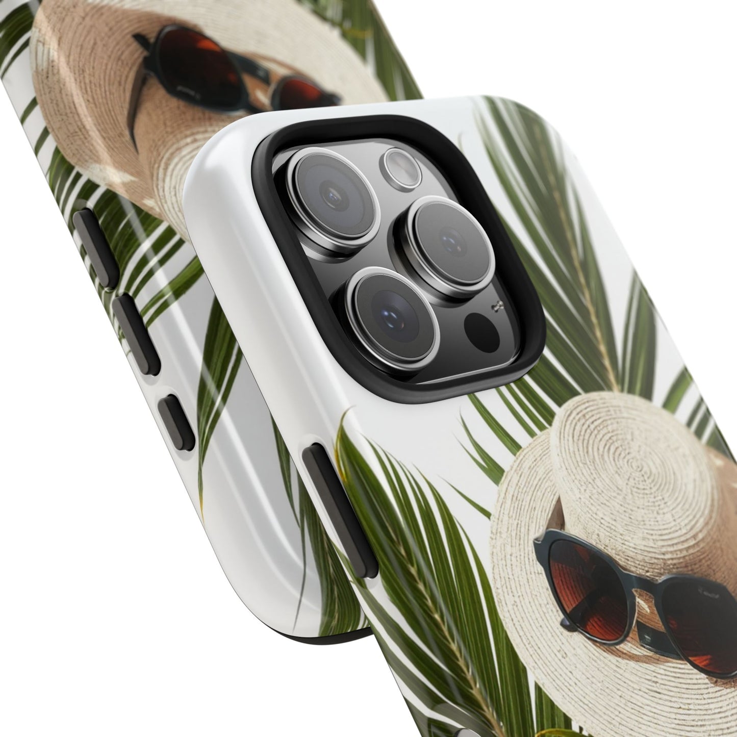 Tropical Phone Case - Summer Vibes with Hat & Sunglasses Design