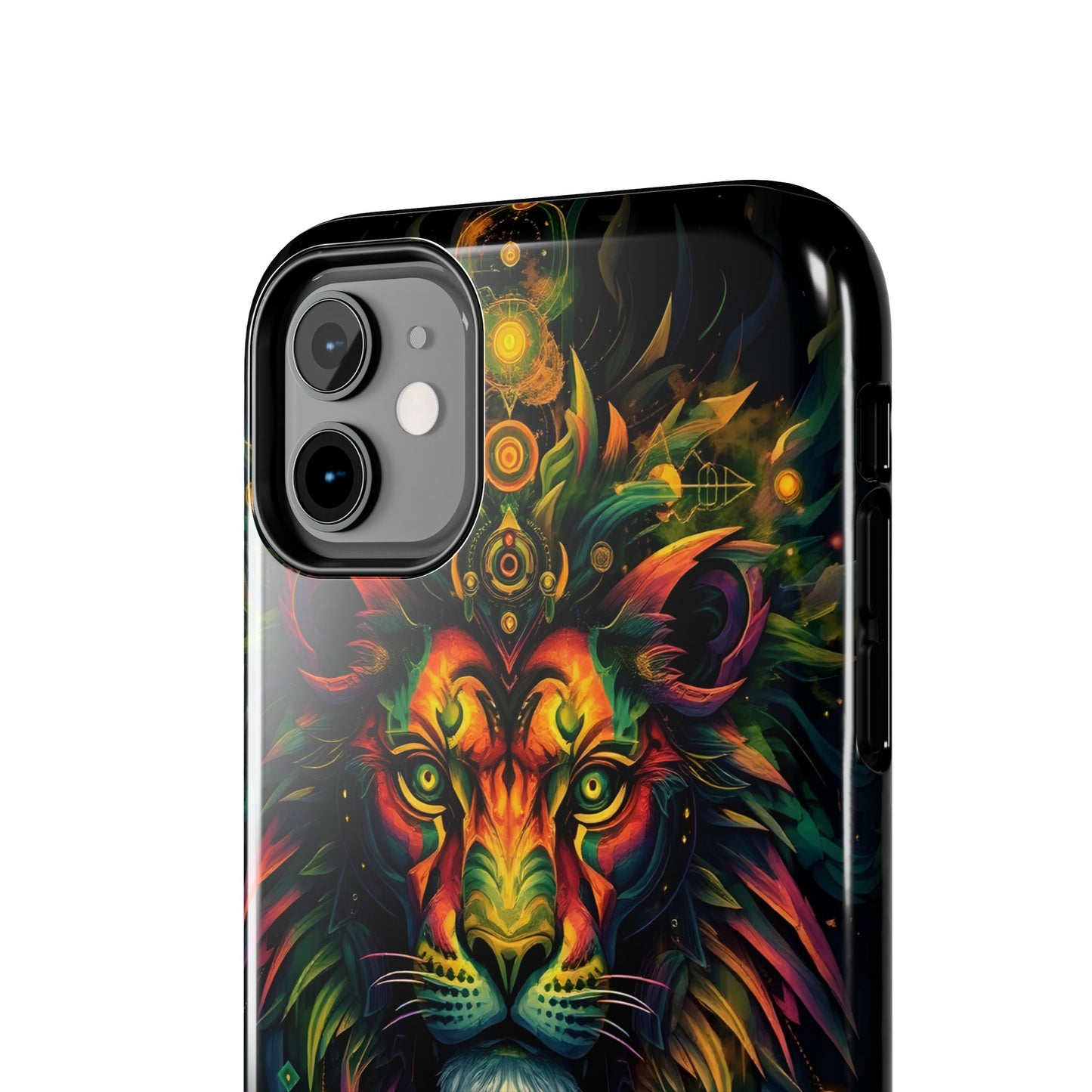 Vibrant Mystical Lion Art Tough Phone Case - Bold Protector for Animal Lovers - for iPhone