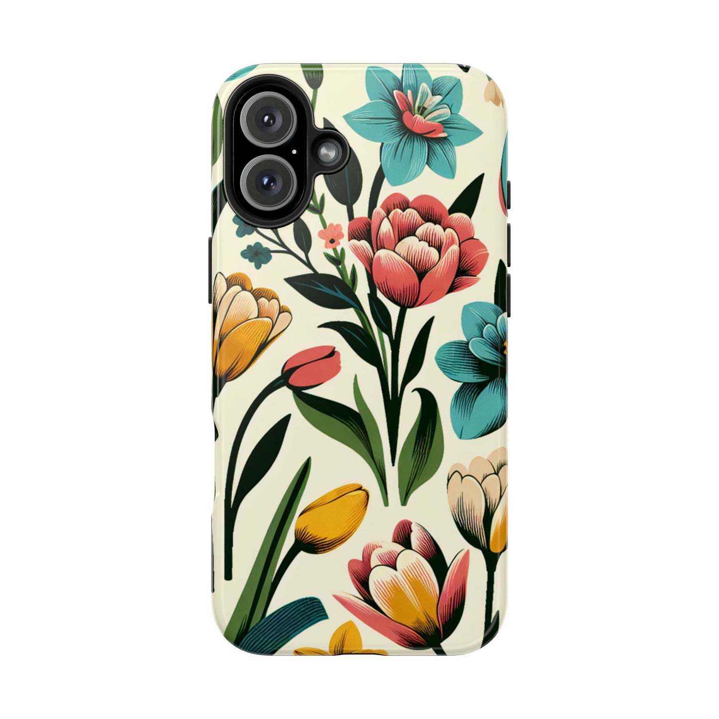 Floral Tough Phone Case - Vibrant Flower Design for Stylish Protection - for iPhone