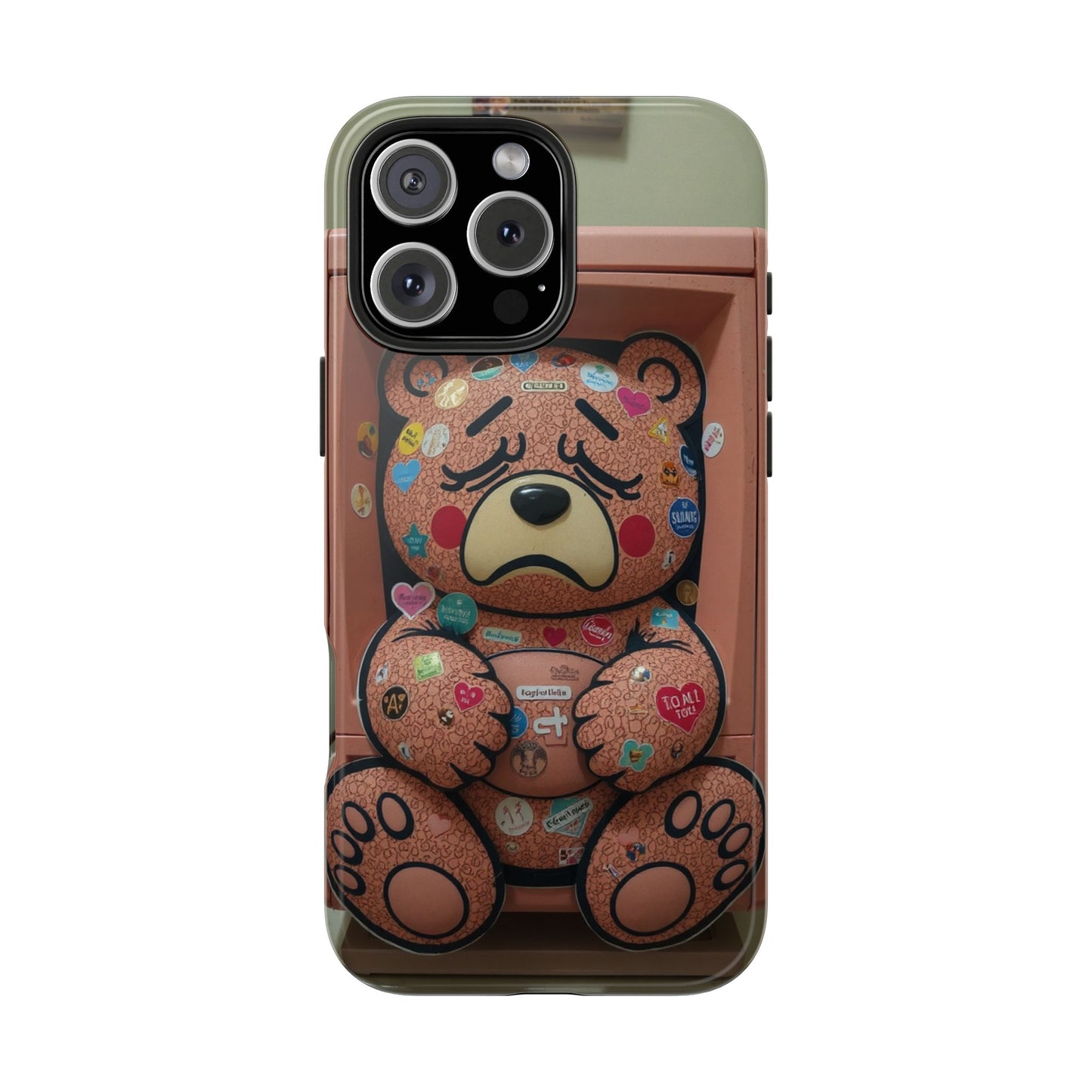 Cute Bear Tough Phone Case - Durable Protection with Fun Design