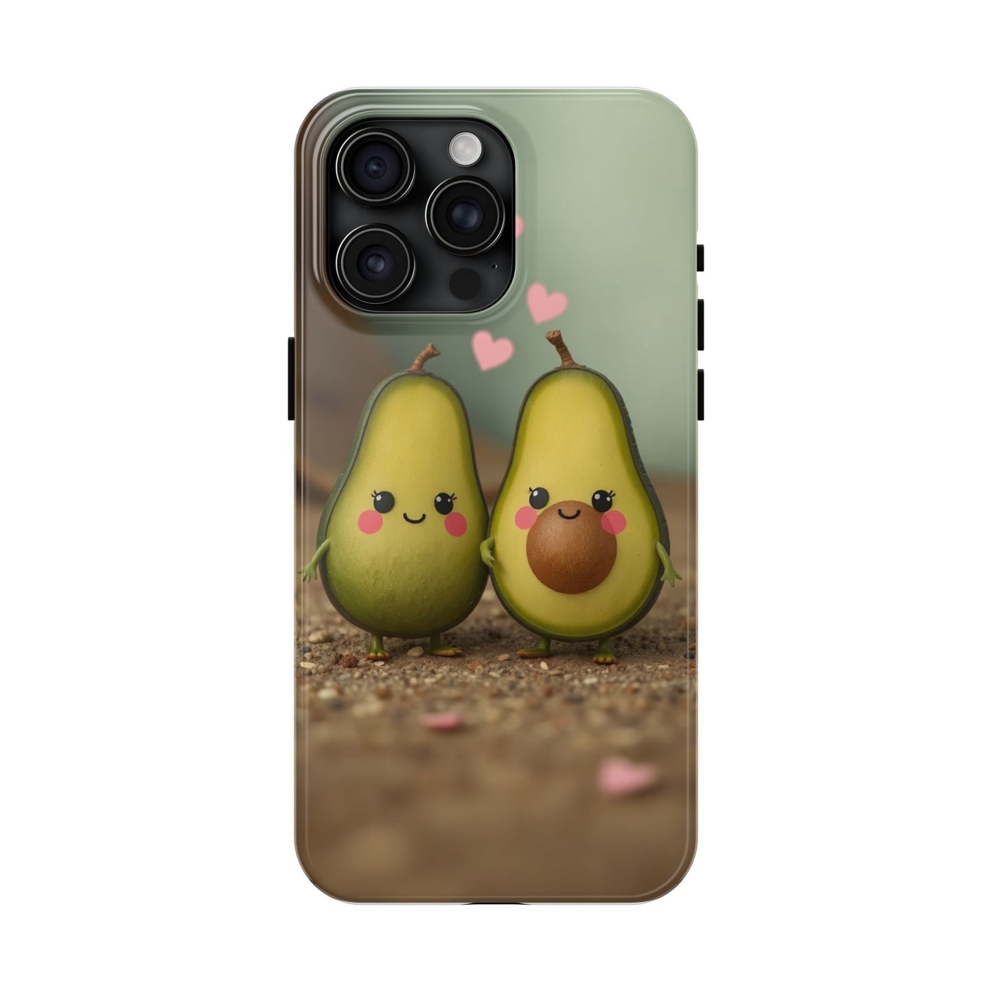 Cute Avocado Phone Case, Funny Tough Case, Quirky Phone Accessory, Gifts for Foodies, Valentine's Day Present