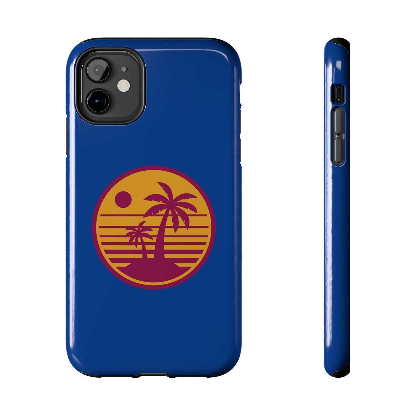Retro Sunset Tough Phone Case - Vibrant Beach Vibes for Summer Adventures - for iPhone