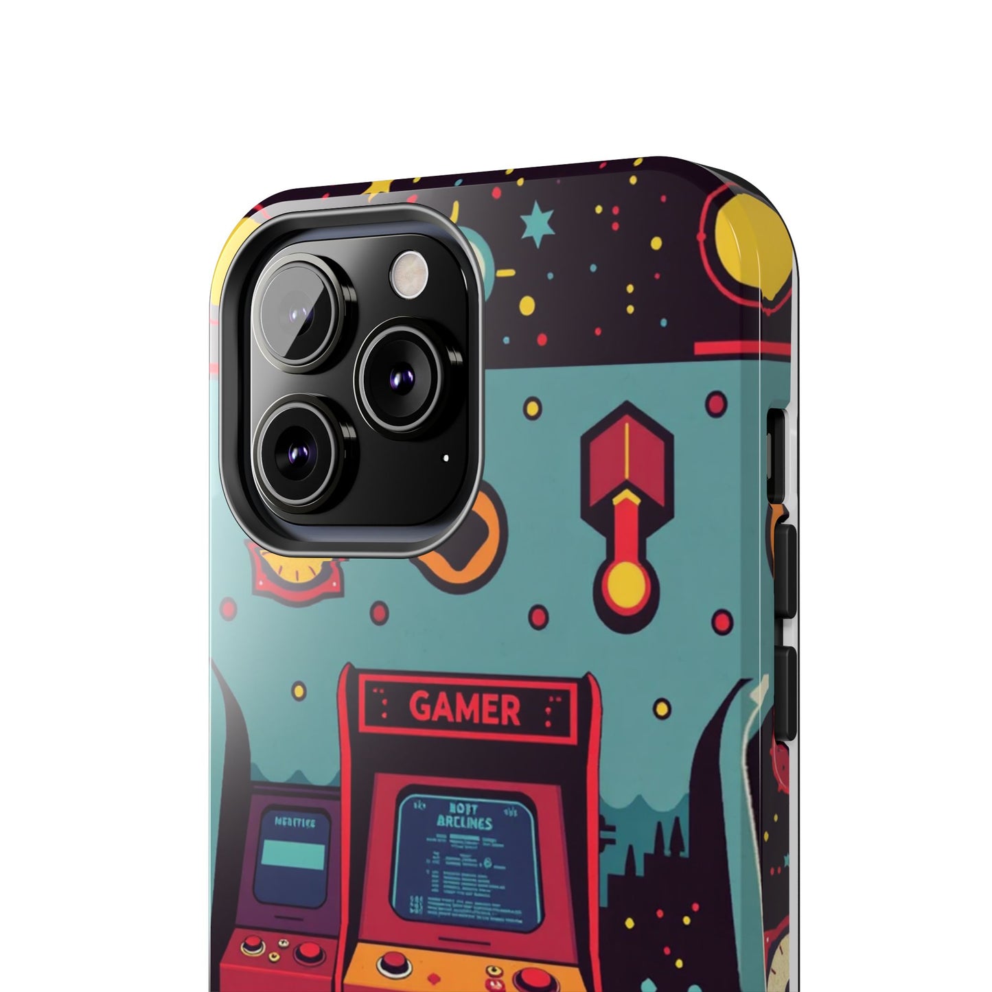 Retro Gamer Tough Phone Case - Vibrant Arcade Design for Gaming Enthusiasts - for iPhone